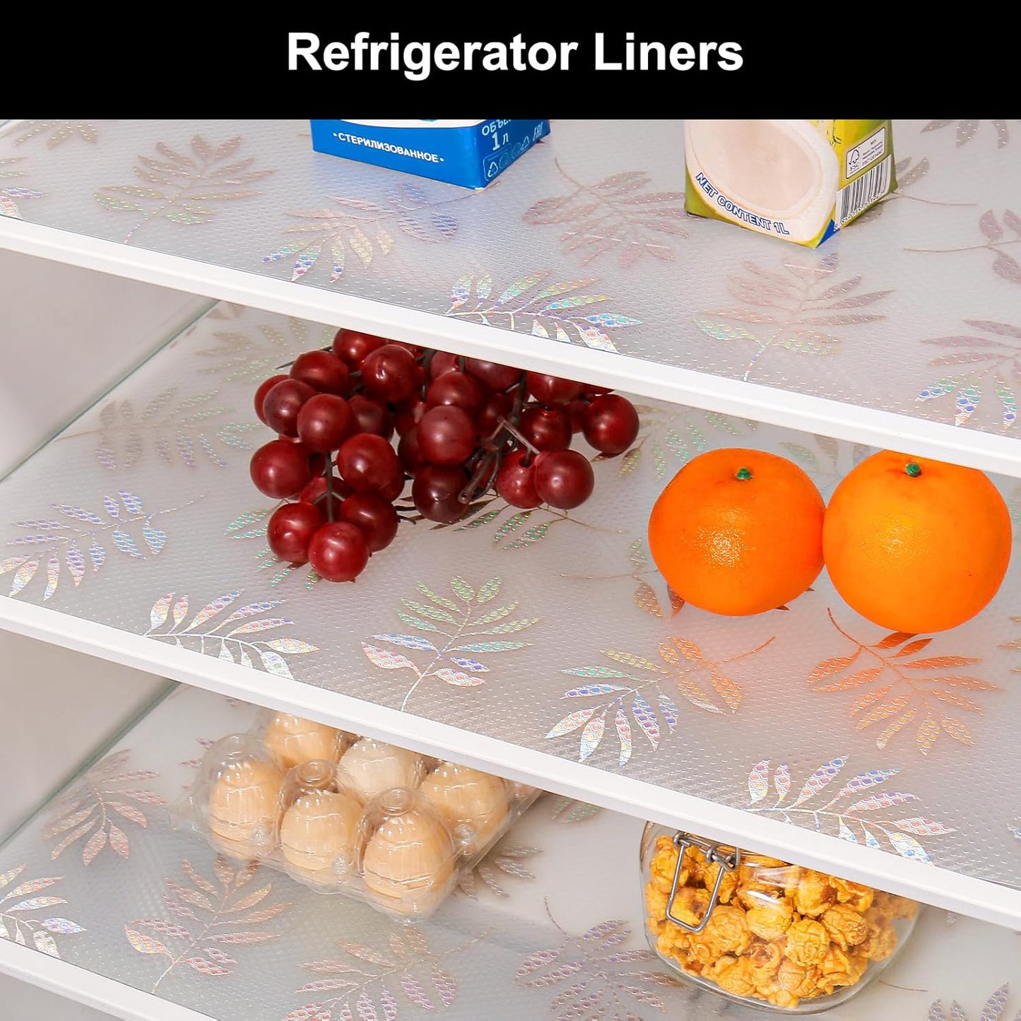 Cooyes Shelf Liner – Premium Non-Adhesive Cabinet & Drawer Liner for Kitchen – Waterproof Shelf Paper with Modern Pattern – Durable EVA Cabinet Mat – Easy to Cut （23.6" W x 236" L）