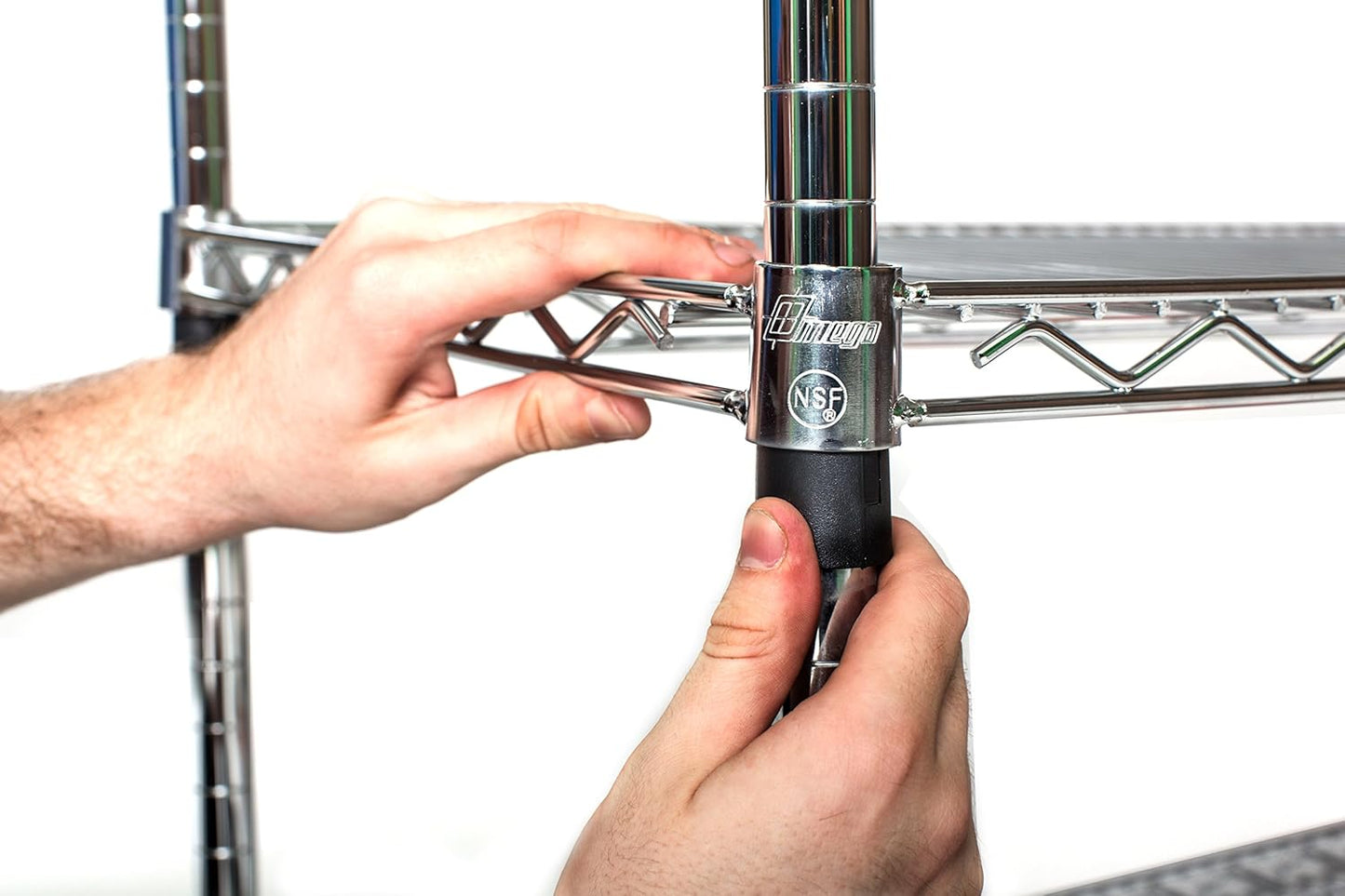 Omega 36" Deep x 72" Wide x 36" High 3 Tier Chrome Starter Shelving Unit