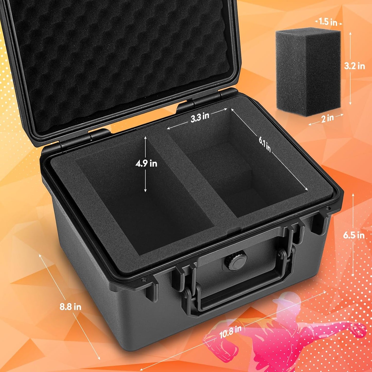 Graded Card Storage Box, Top Loaders Storage Case, Sports Trading Card Box, Cards Slab Case PSA MTG CSG SGC One Touch Magnetic Card Holder, Waterproof Carrying Collector Boxes
