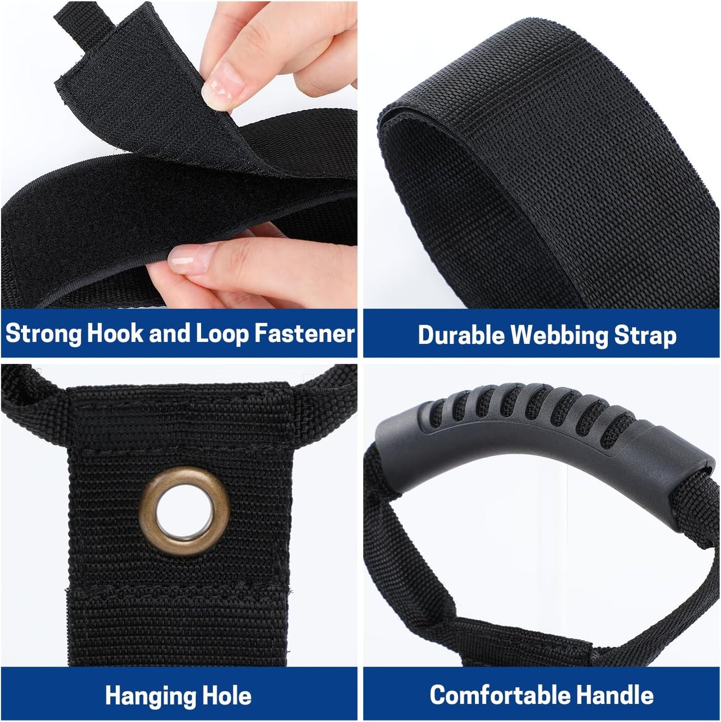 2 Pack Extension Cord Holder Organizer, 19 Inch & 24 Inch Adjustable Hook and Loop Cable Storage Straps with Handle for Garage Electrical Cords Cable Rope Hose Organizers and Storage