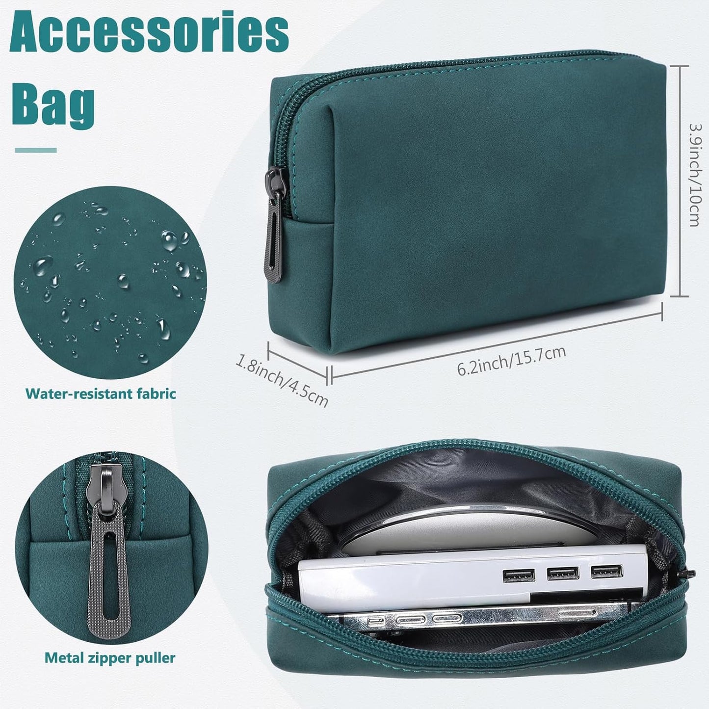 HYZUO 15-16 Inch Laptop Sleeve Case with Stand Feature for MacBook Pro 16 M4/M3/M2/M1 Pro/Max 2025-2019, XPS 15, MacBook Pro 15 2015-2012, Samsung Galaxy Book Flex/Pro 15, Dark Green