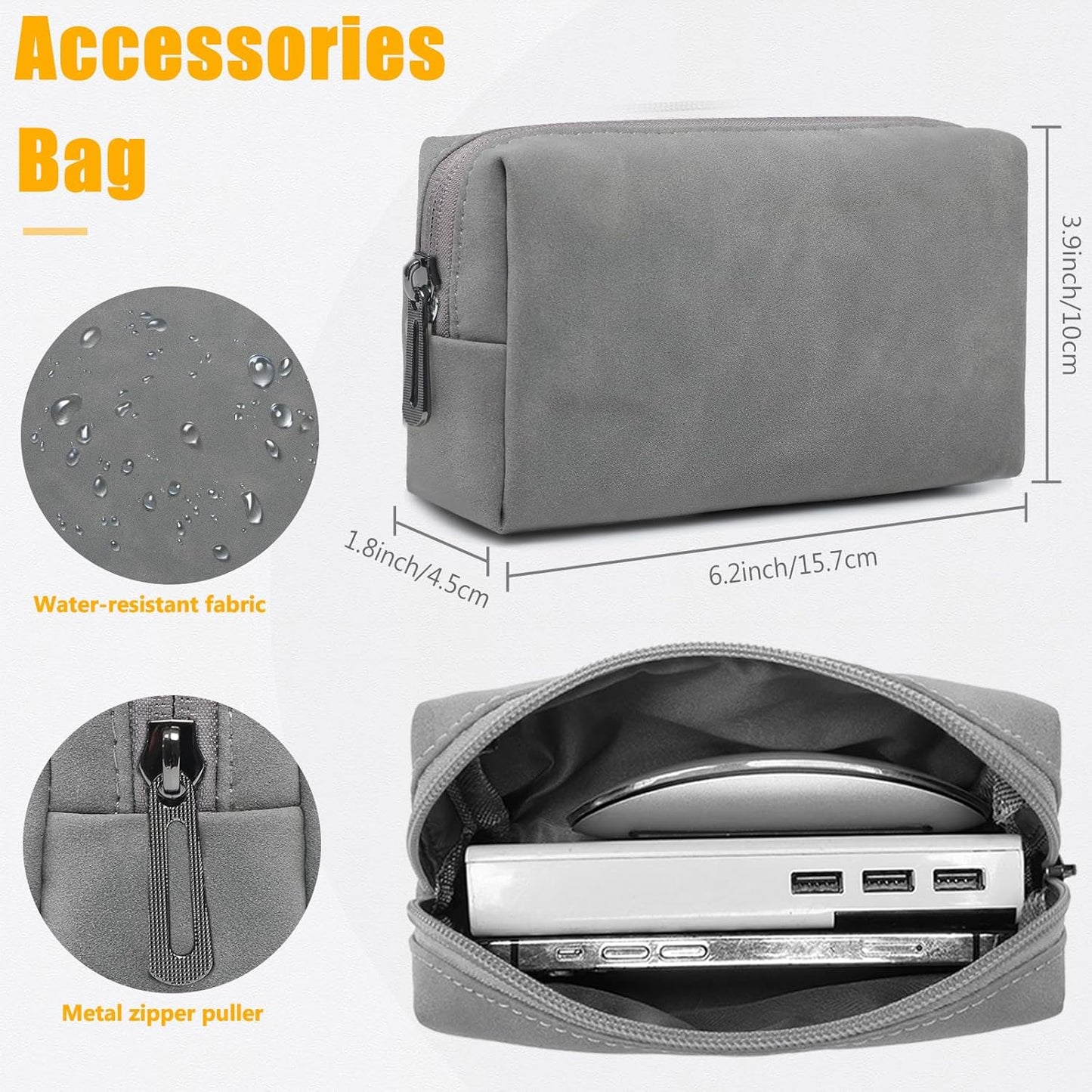 HYZUO 15 Inch Laptop Sleeve Case with Stand for MacBook Air 15 M4 A3241 M3 A3114 M2 A2941 2025-2023, 15" Surface Laptop 7/6/5/4, MacBook Pro 15 A1990 A1707 2019-2016, with Pouch, Dark Gray