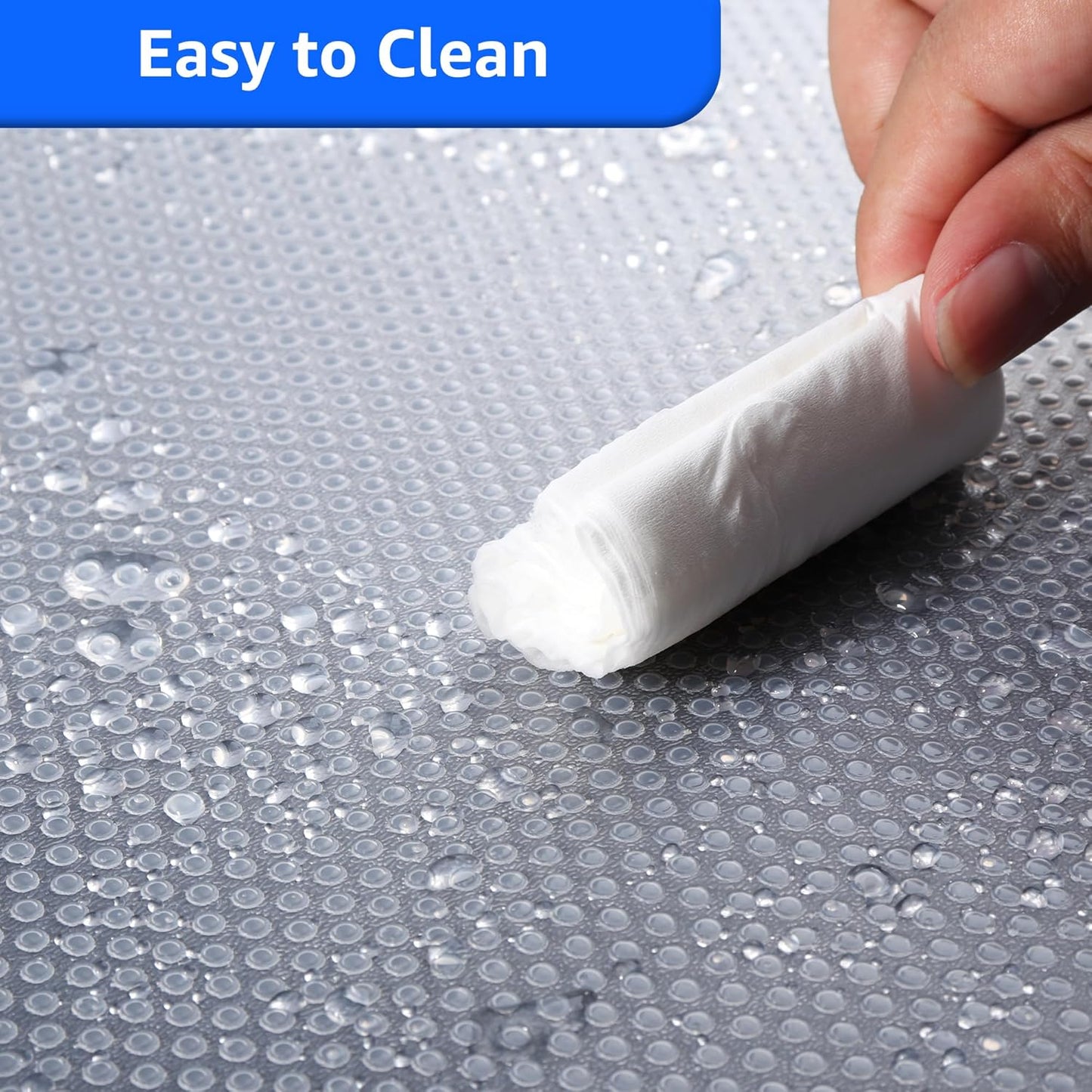Clear Shelf Liner 13-inch Wide - Non Adhesive Drawer Liners - Pre-Cut Size 13 Inch x 30 FT Translucent Waterproof Kitchen Cabinet Mat for Pantry Refrigerator