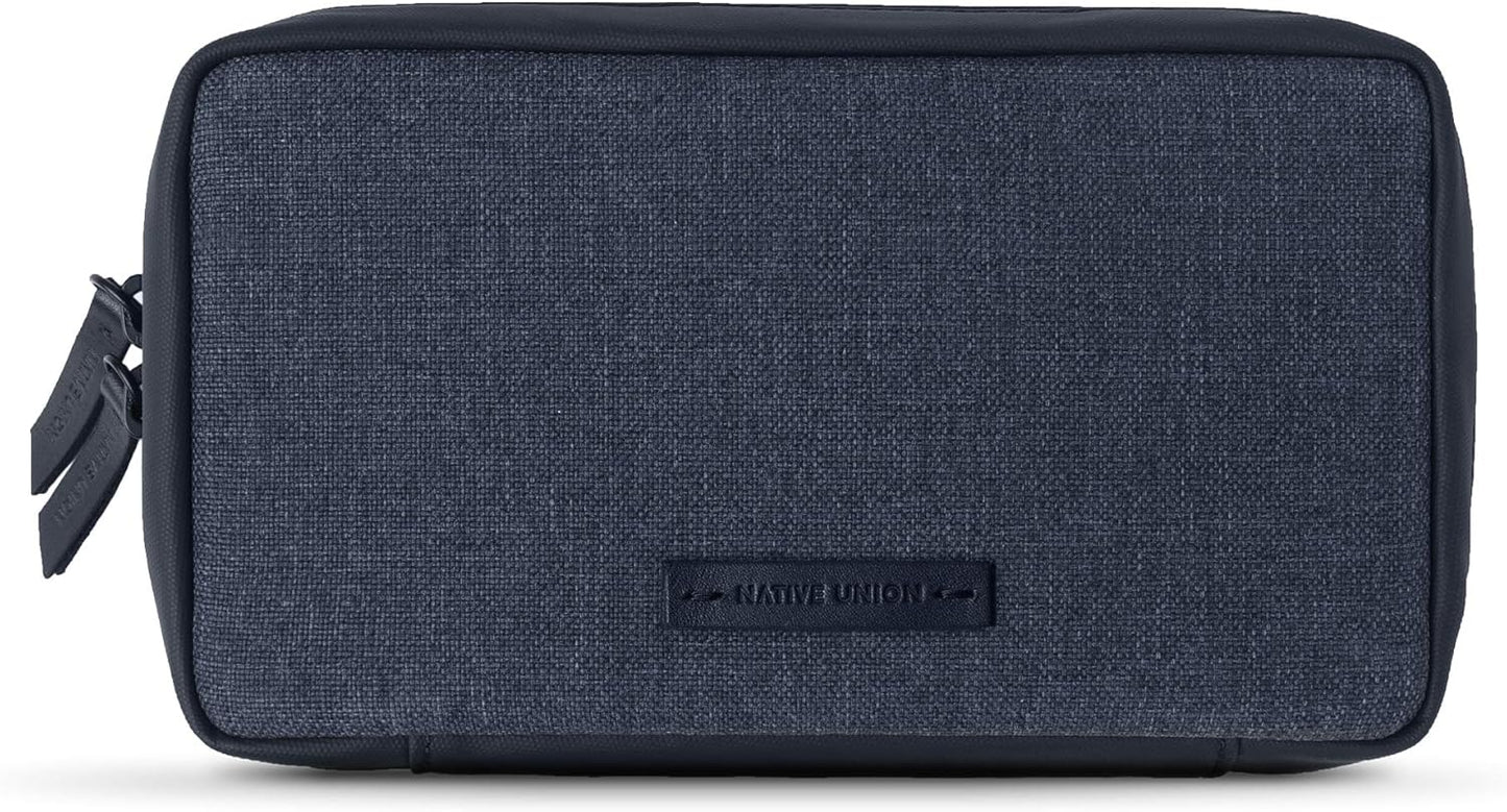 Native Union Stow Organizer – Premium Travel Tech Kit Crafted with Durable Canvas – Keep Essentials Organized with Flexible Storage & Quick-Access Pocket for Cables, Chargers, SIM Card & More (Indigo)