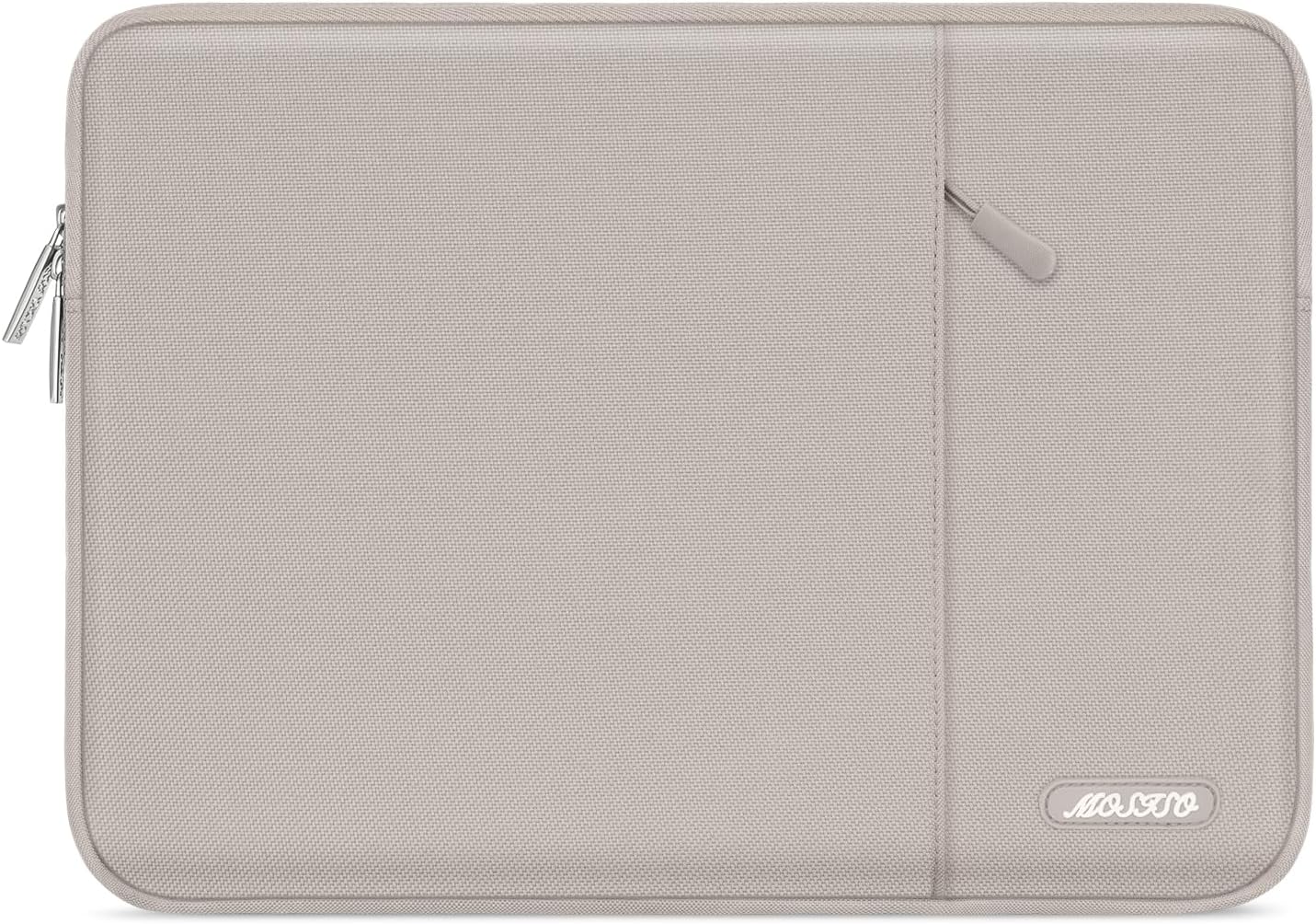 MOSISO Laptop Case 14 inch, 14 inch Laptop Sleeve Compatible with HP Lenovo Dell ASUS Acer, HP Stream, Dell Latitude, Lenovo IdeaPad, Polyester Vertical Computer Sleeve Bag with Pocket, Stone Gray