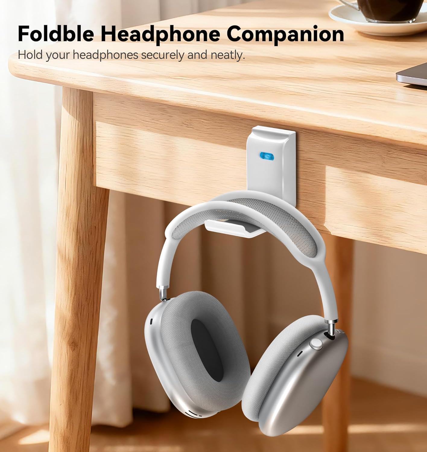 Headphone Stand Wall Mount, Gaming Headset Wall Shelf & Desk Holder, Hook Hanger, for Office / PS5/ XBOX/ PS4 Headset, Must Have Video Game Accessories, Essentials & Gift for Boys & Girls- 1 Pack
