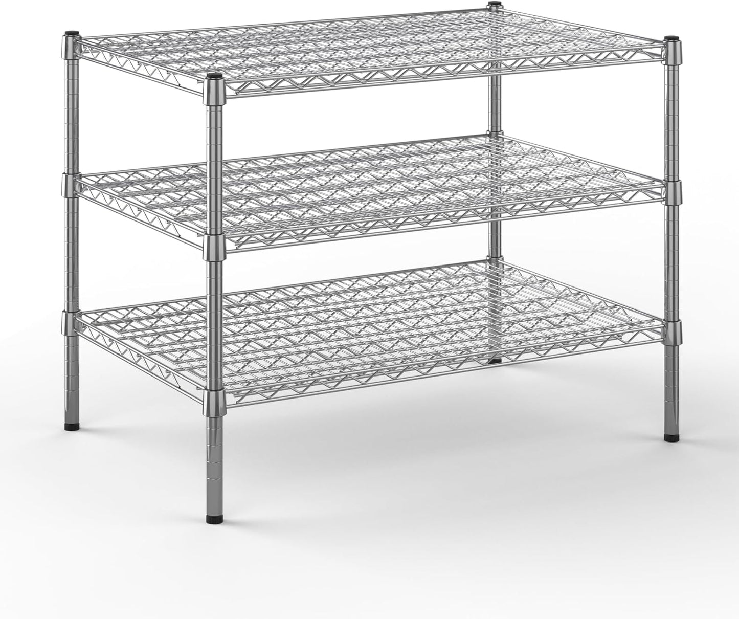 24" Deep x 36" Wide x 27" Height Wire Shelving Kit | 3-Tier | NSF Commercial Storage Rack Unit
