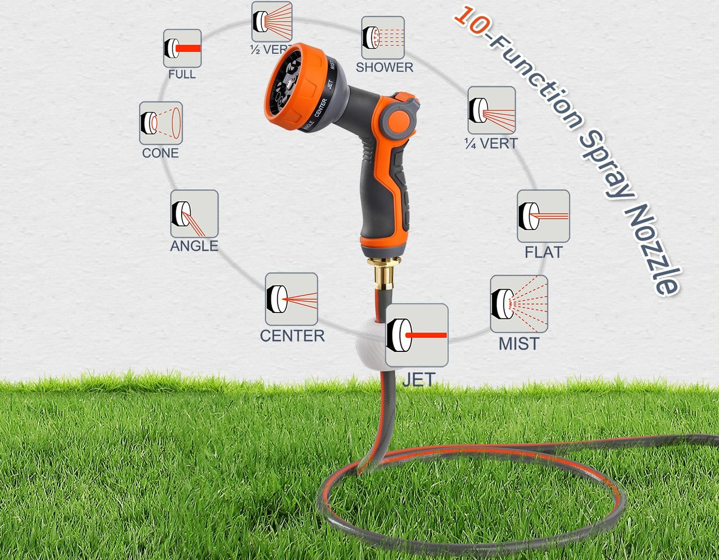 Blütezeit Retractable Garden Hose Reel Wall-Mount Heavy Duty