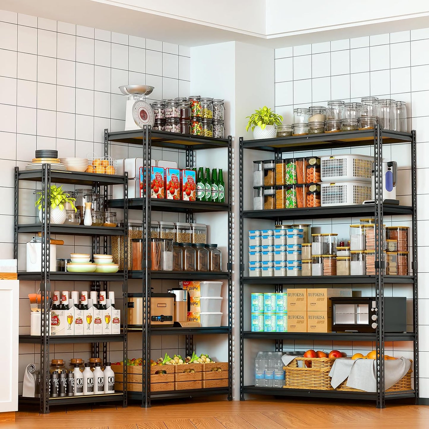 LEVELEVE 5-Tier Heavy Duty Storage Shelving Unit, 2020 lbs Capacity, Adjustable Metal Utility Shelf, 35" L x 16" W x 73" H for Garage, Kitchen, Pantry, Basement, Bathroom, Laundry,3 Pack