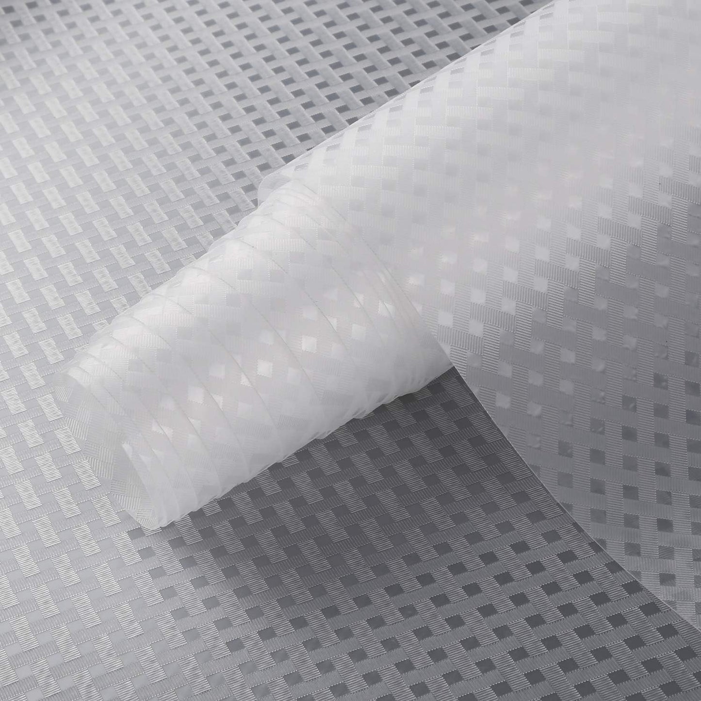 HooTown Shelf Liner Kitchen Cabinet Drawer Mats 23.6 Inch Wide x 78.7 Inch Long, Non Slip EVA Plastic Water Resistant Pad for Bathroom Drawers,Shoe Shelves, Under Sink, Clear