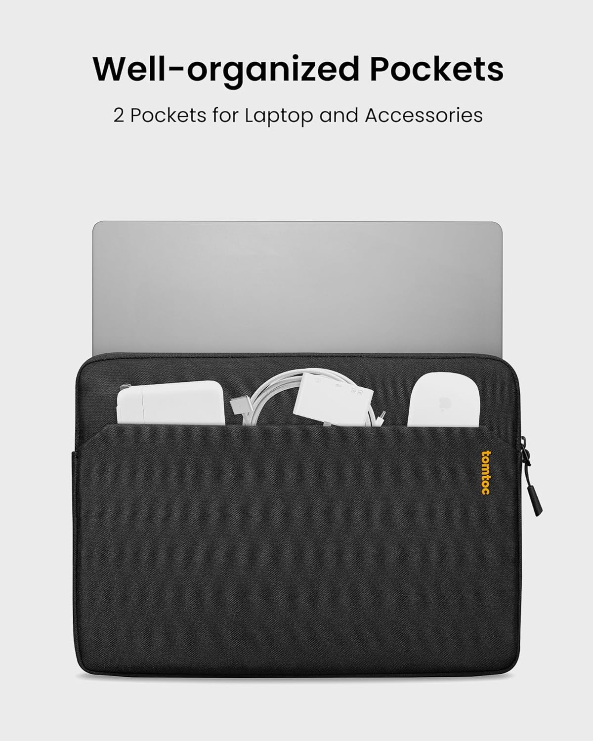 tomtoc Slim Laptop Sleeve for 15.6-16.2 Inch Lenovo ThinkPad, HP Pavilion/Envy, ASUS Chromebook, Dell, Acer Aspire, Recycled Water-Resistant Protective Laptop Case Bag