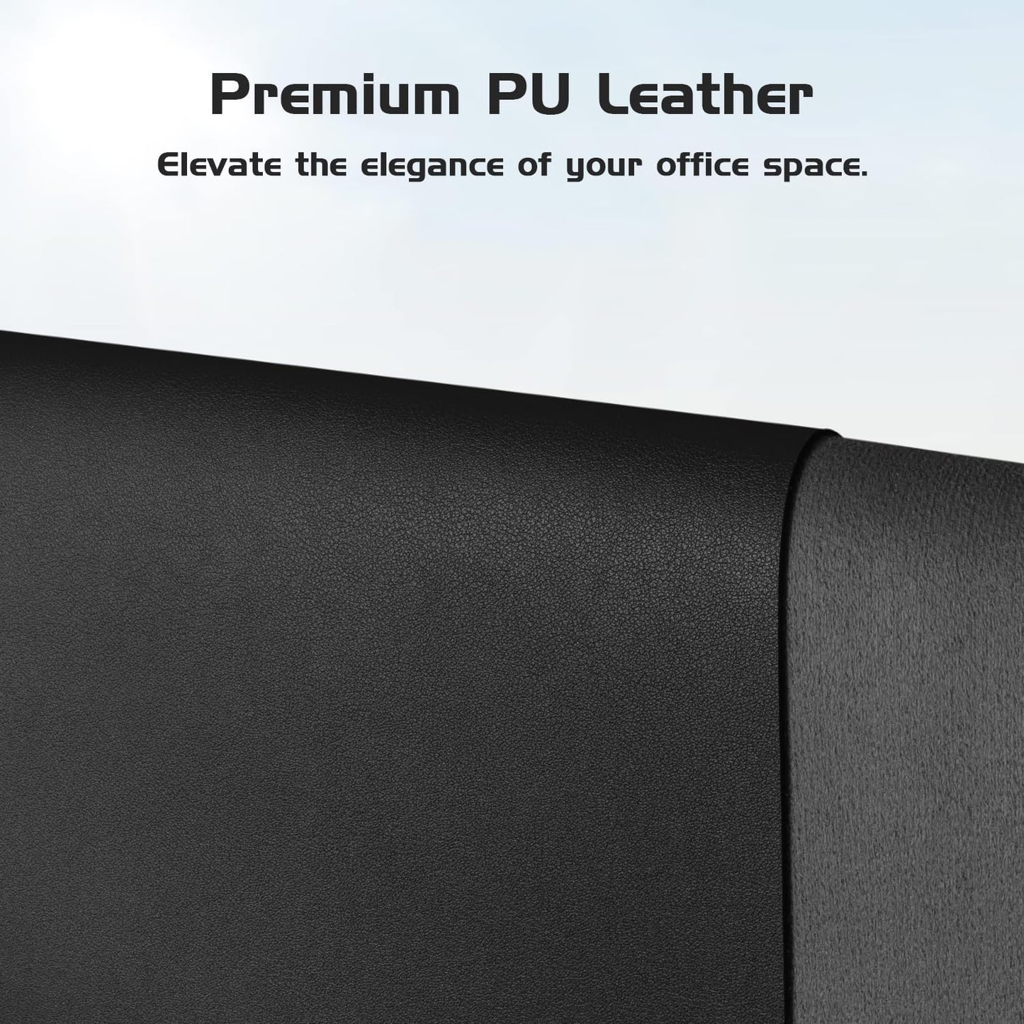 Aothia Leather Desk Pad Protector, Office Desk Mat, Large Mouse Pad, Laptop Desk Pad, Non-Slip PU Leather Desk Blotter, Waterproof Desk Writing Pad for Office and Home (Black, 55" x 24")
