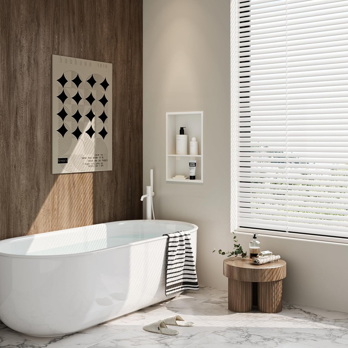 Stainless Steel Shower Niche 18" X 12", No Tile Needed Wall Niche Double Shelves, Recessed Shower Shelf for Bathroom Storage, Matte White