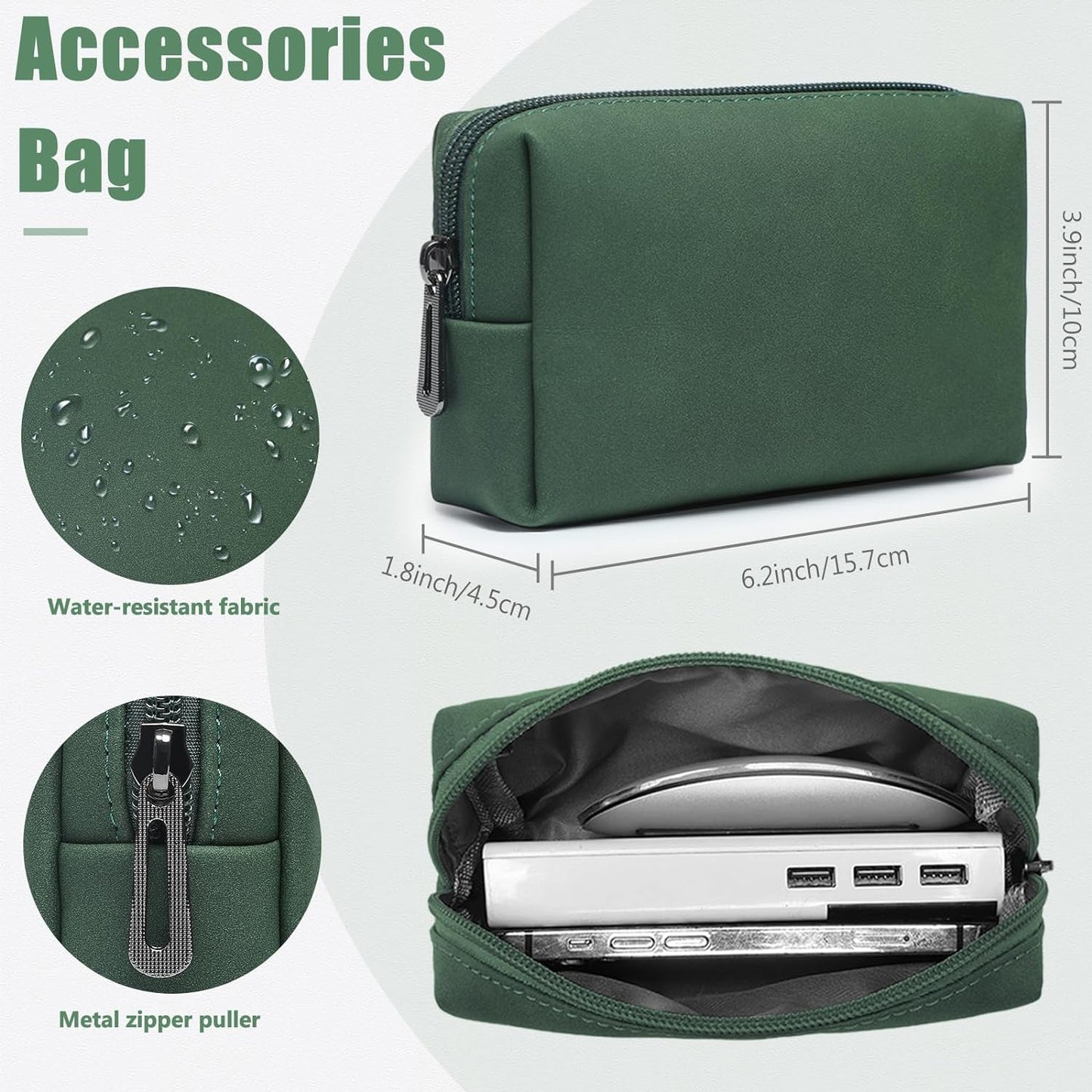 HYZUO 15-16 Inch Laptop Sleeve Case with Stand Feature for MacBook Pro 16 M4/M3/M2/M1 Pro/Max 2025-2019, XPS 15, MacBook Pro 15 2015-2012, Samsung Galaxy Book Flex/Pro 15, Midnight Green