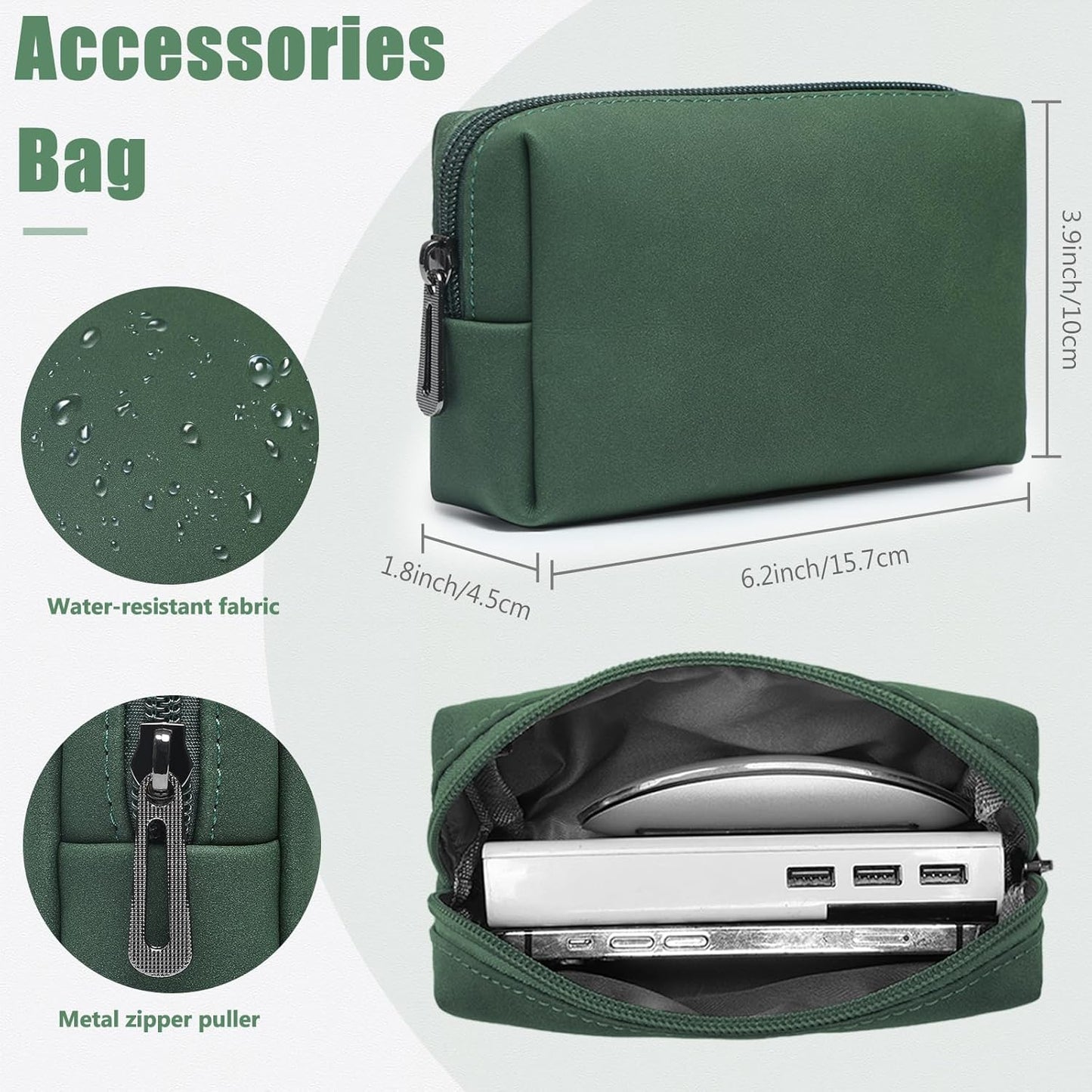 HYZUO 15 Inch Laptop Sleeve Case with Stand for MacBook Air 15 M4 A3241 M3 A3114 M2 A2941 2025-2023, 15" Surface Laptop 7/6/5/4, MacBook Pro 15 A1990 A1707 2019-2016, with Pouch, Midnight Green