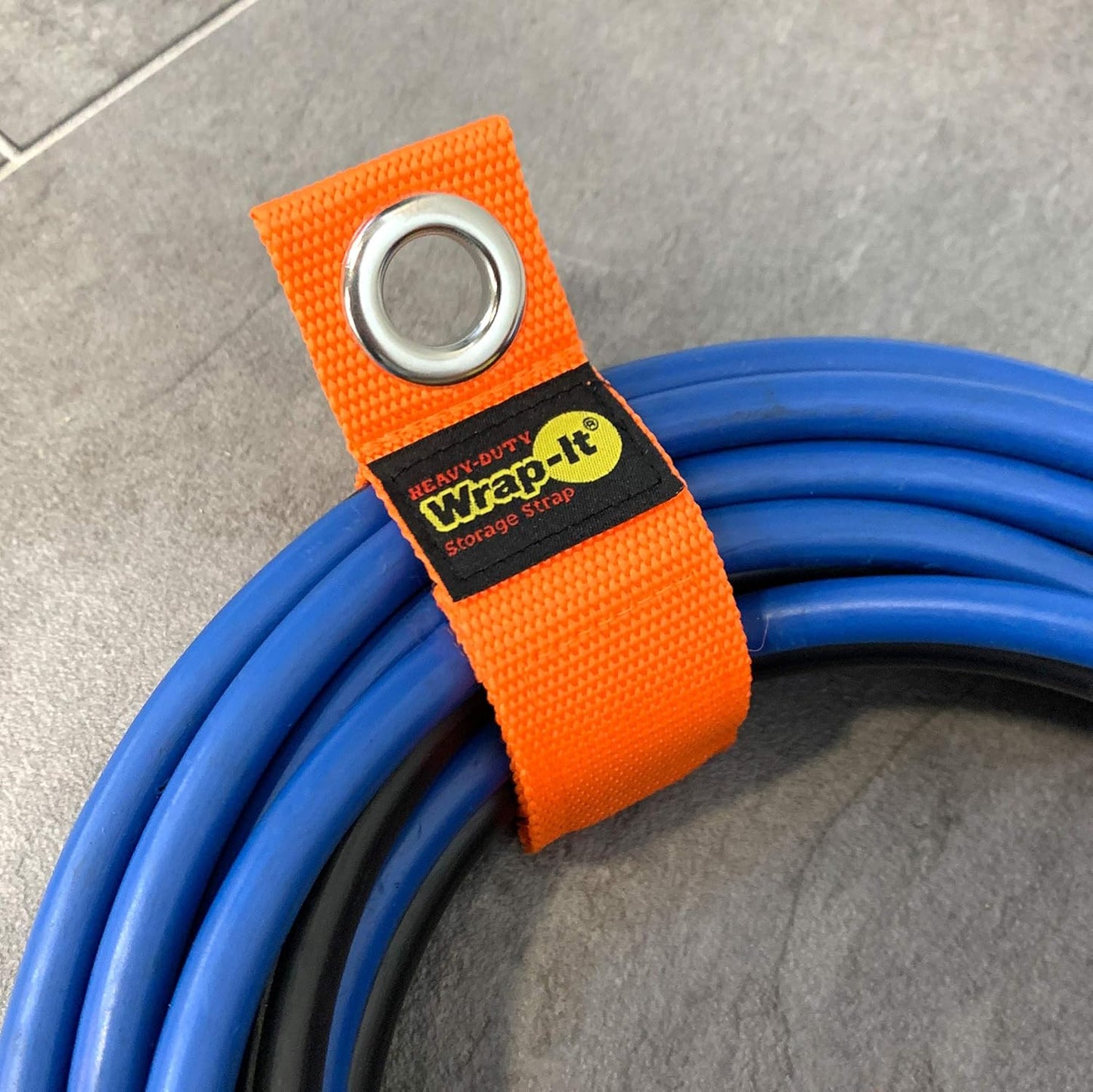 Heavy-Duty Wrap-It Storage Straps - 10-inch (6-Pack) Blaze Orange - Garage Organizer and Electric Cord Holder for Garage Essentials