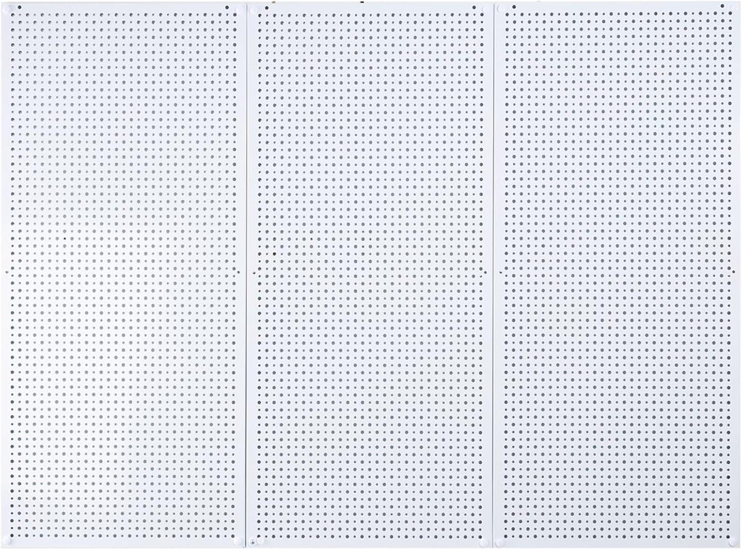 Pegboard Rack Garage Storage Steel Horizontal PegBoard Pack,Steel Pegboard Heavy Duty- 3 Pack 16-Inch X 36-Inch Metal Peg Board Tool Organization Panels (White)