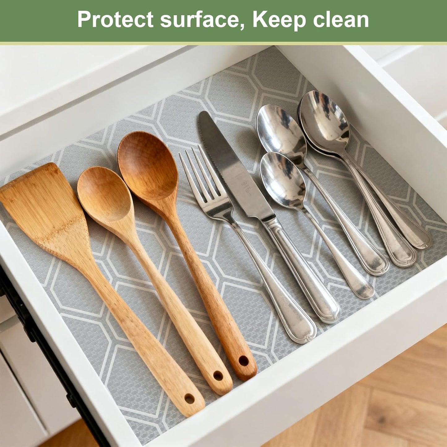 Shelf Liner, Refragerator Drawer Liners for Kitchen Cabinets, Waterproof Bathroom Sink Mat No Slip Cupboard Liners Non Adhesive Fridge Liner Roll - Clear 17.5"×78.7"
