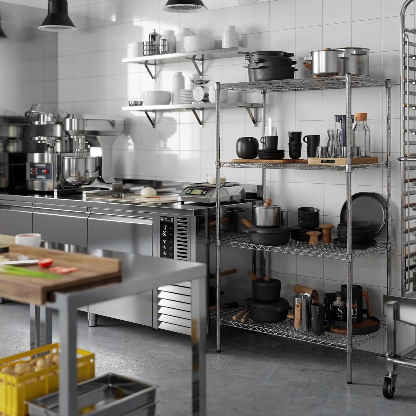 21" Deep x 36" Wide x 64" Height Wire Shelving Kit | 4-Tier | NSF Commercial Storage Rack Unit