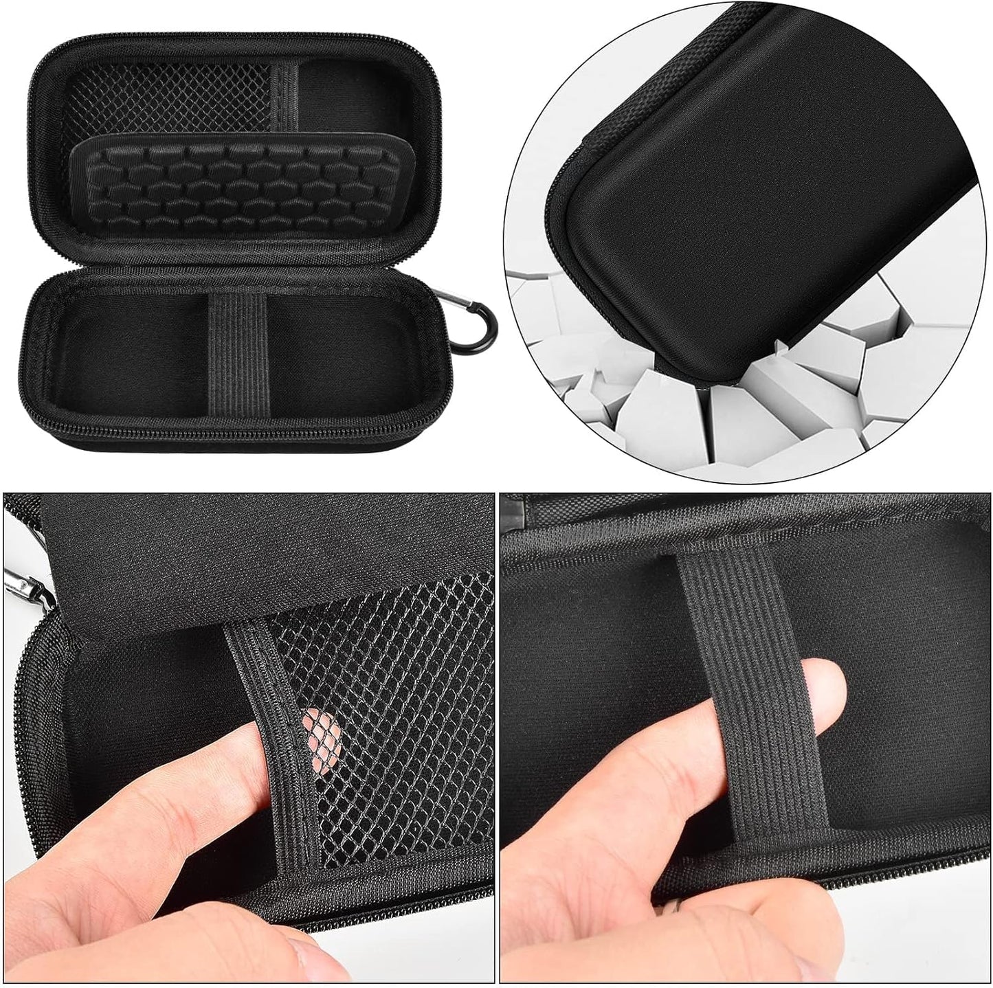 Hard Case Compatible with SanDisk Extreme PRO 500GB 1TB 2TB 4TB Portable External SSD. Carrying Travel Holder for Crucial X8 Solid State Drive (Box Only)-Black