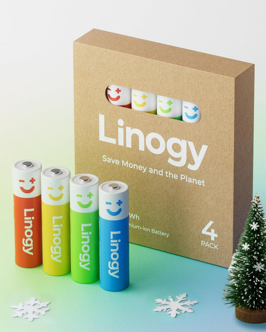 1.5V Rechargeable AAA Batteries Lithium-ion (4-Pack), Up to 1,200 Cycles, Fast Charging, Low Self-Discharge, Leak-Proof AAA Lithium Battery for Outdoor Camera, Flashlight, Household