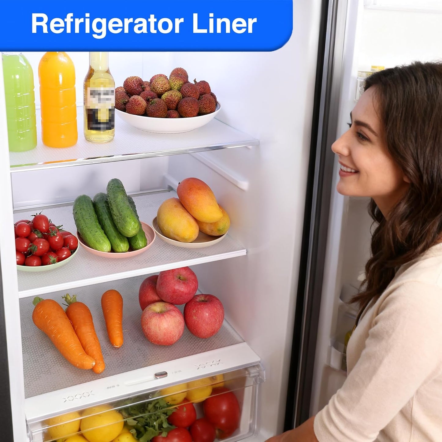 PABUSIOR Clear Cabinet Drawer Liner: Translucent Waterproof Shelf Liners 15.8" x 240" - Small Kitchen Cupboard Drawer Mat for Refrigerator Pantry Closet
