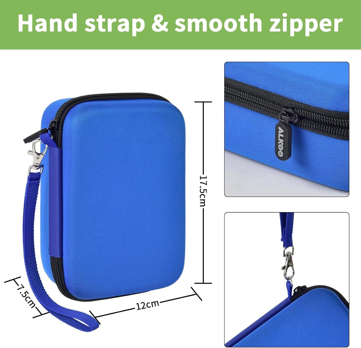USB Flash Drive Case, SD Card/Memory Stick Pouch for SanDisk, for Samsung, for Netac, for Maspen/for SamData Thumb Drives, Hard Shell Protective Storage Organizer with Sponge- Box Only- Blue