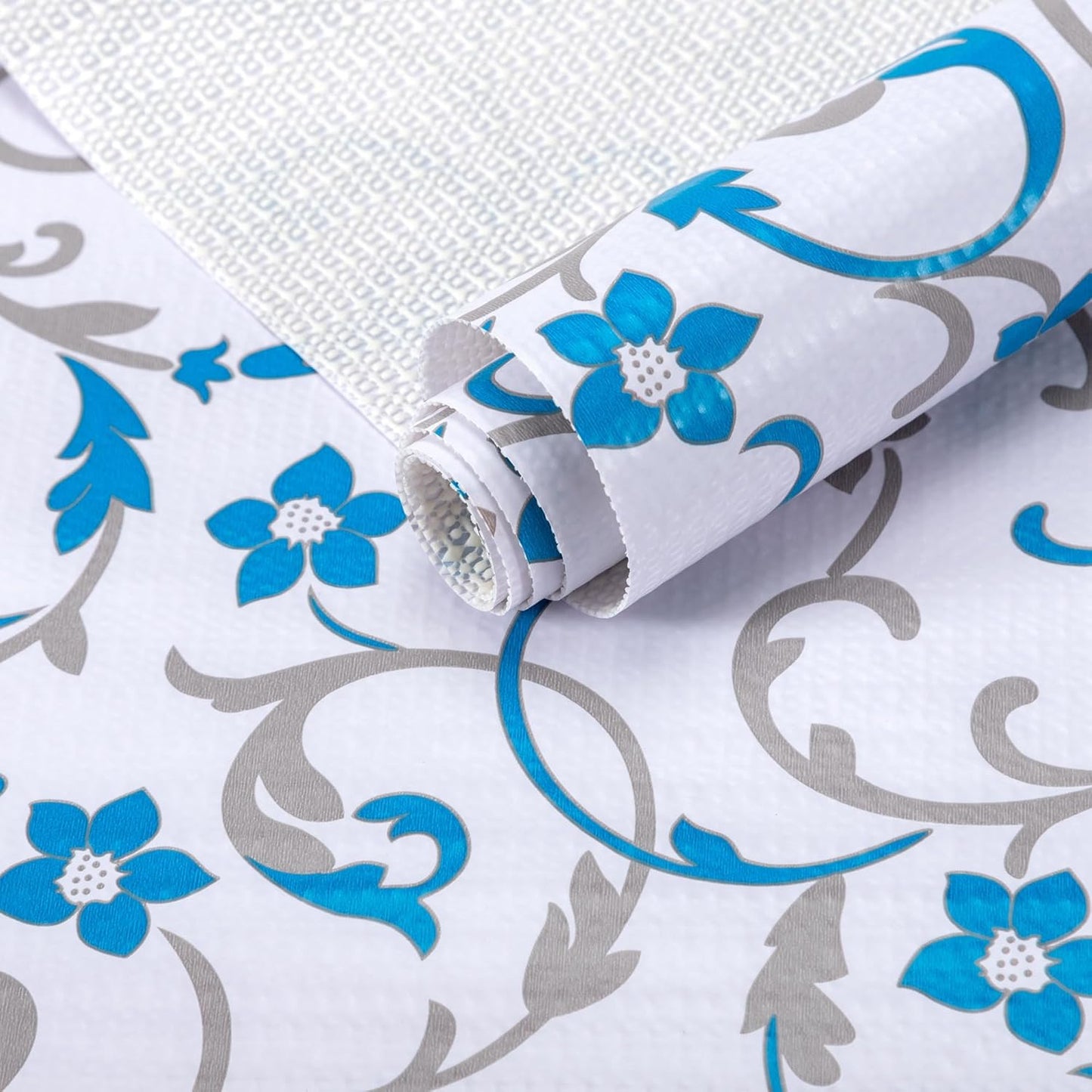12" W x 120" L Floral Drawer and Shelf Liner for Cabinets, Non-Adhesive Strong Grip Non-Slip Flower Shelf Cabinet Kitchen Shelf Liners for Kitchen Cabinets
