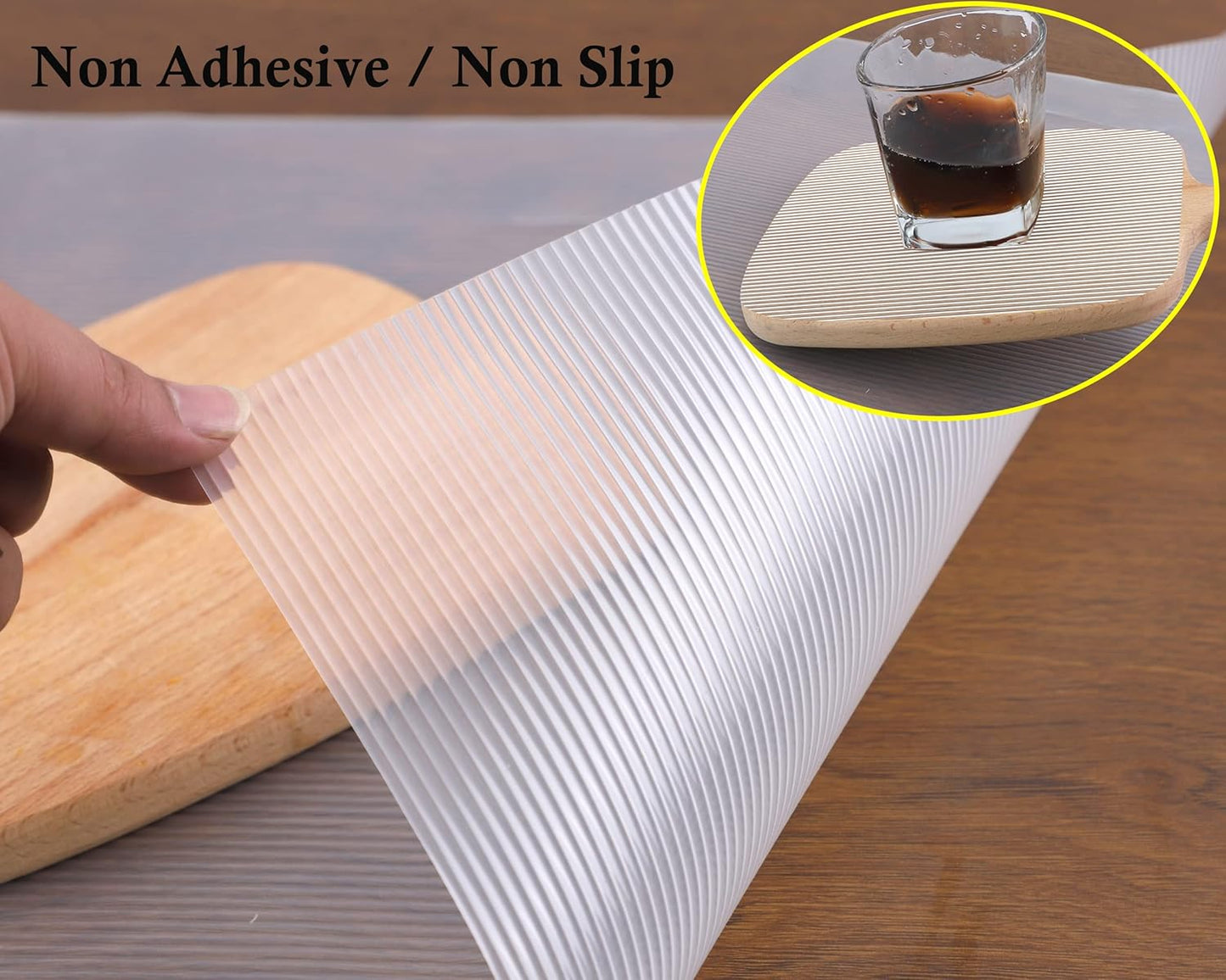 Shelf Liners for Kitchen Cabinets Non Adhesive Drawer Liner 20 Inch Wide X 20 Ft Clear Non Slip Waterproof Refrigerator Mats Closet Pantry Shelf Liner Cupboard Liners Kitchen Bathroom