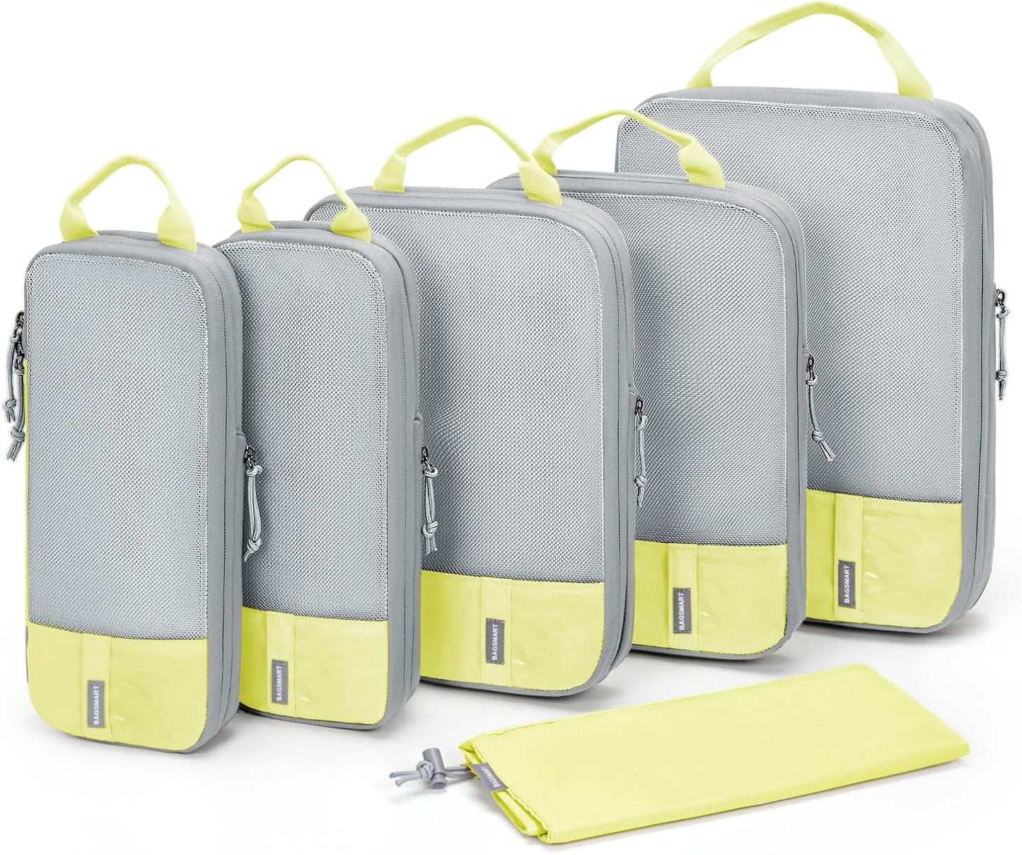 BAGSMART 6 Set /4 Set/2 Set Compression Packing Cubes for Travel, Lightweight Luggage Organizer Bags, Durable Space Saver Bags Travel Essentials