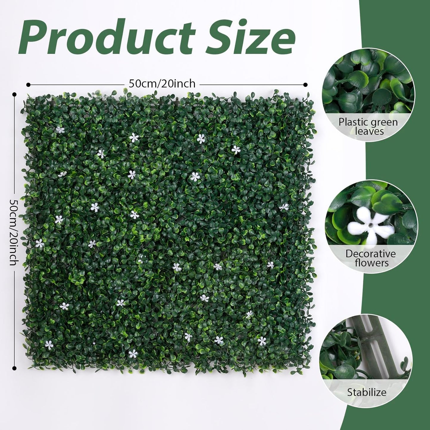 SNOWSTAR Green Grass Claw Clip Organizer Holder,Claw Clip Holder and Storage Decoration,20*20 inch Hair Clip Organizer Grass Greenery Stand for Women and Girl,Hair Clips Decor Display for Wall Green