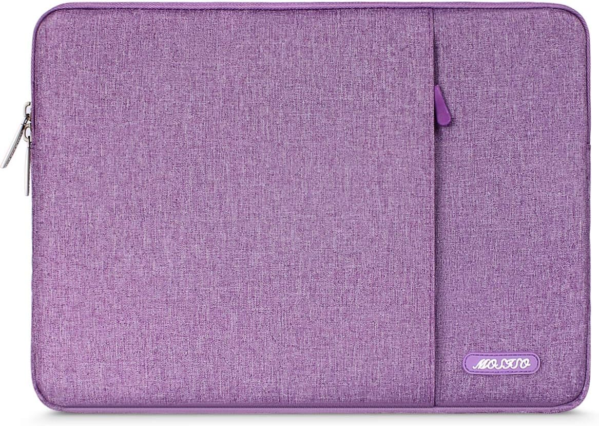MOSISO Laptop Case 13 inch, 13 inch Laptop Sleeve Compatible with MacBook Air M4 M3 M2 M1 2025-2018 / Pro M2 M1 2025-2016, Polyester Vertical Computer Sleeve Bag with Pocket, Light Violet