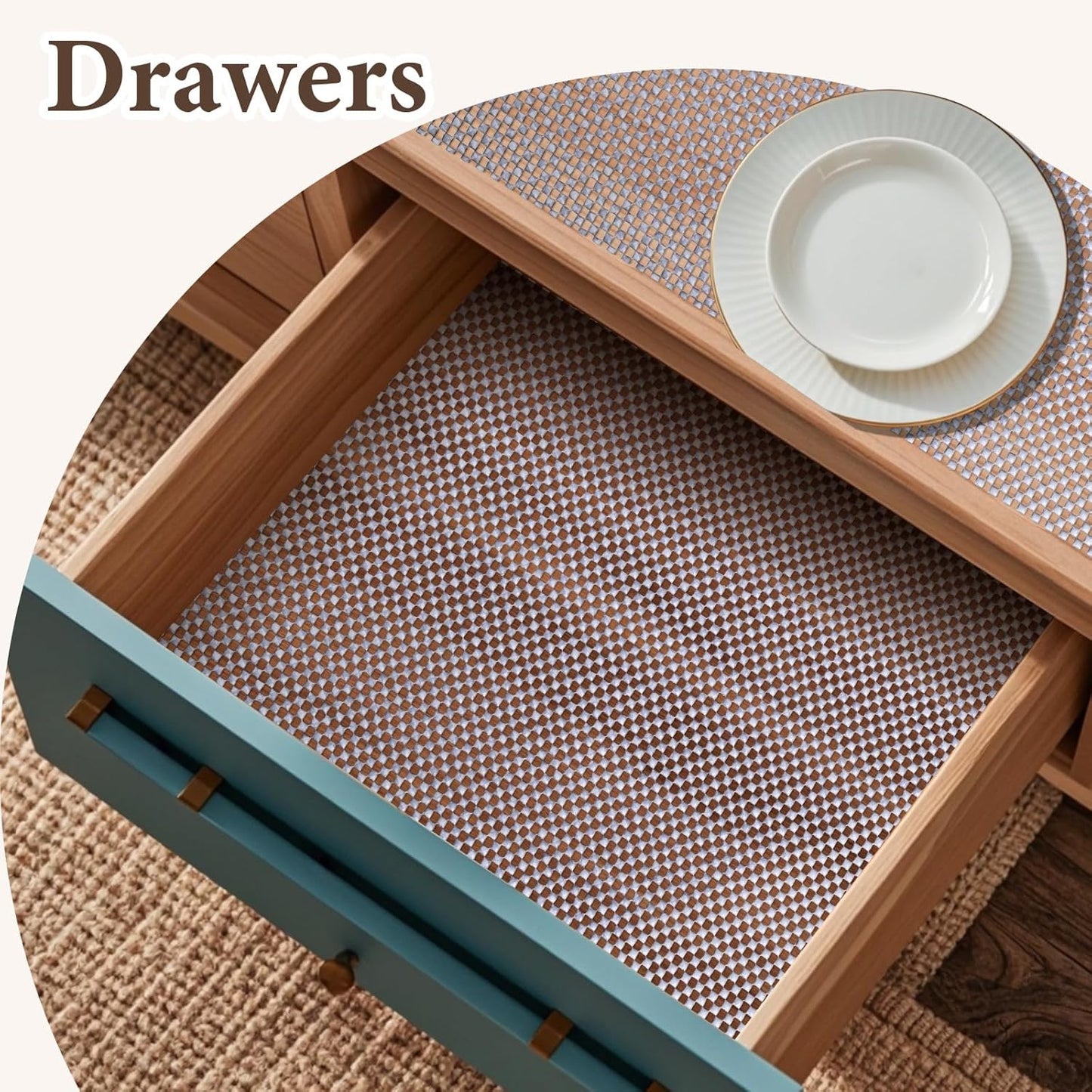 Drawer and Shelf Liner for Kitchen Cabinet: 12 in X 10 Ft Non Slip Waterproof Shelf Paper Non Adhesive Refrigerator Liners Light Gray Easy Liners for Bathroom