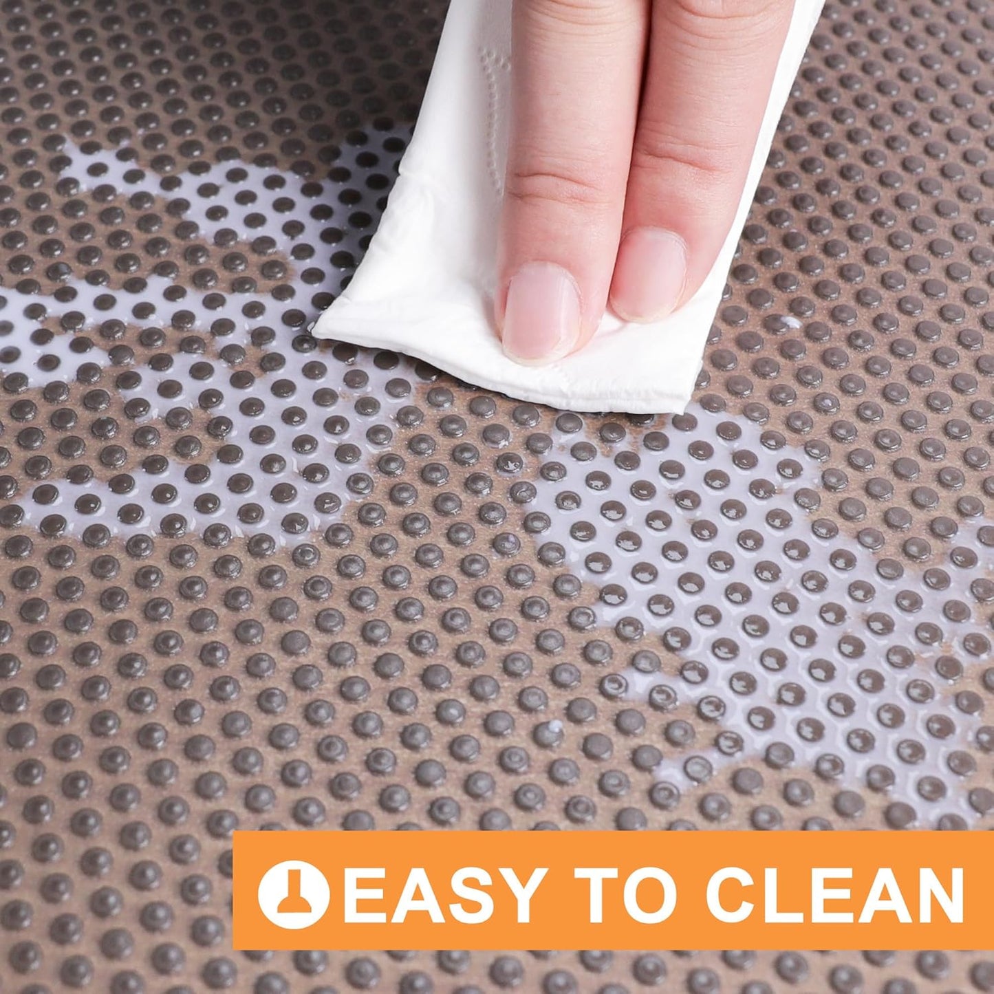 FLPMIX 20-Inch Clear Cabinet Liner: Waterproof Kitchen Under Sink Mat - 20" x 25' Non-Adhesive Large Cupboard Drawer Liner for Bathroom Pantry Shelf Translucent Grey