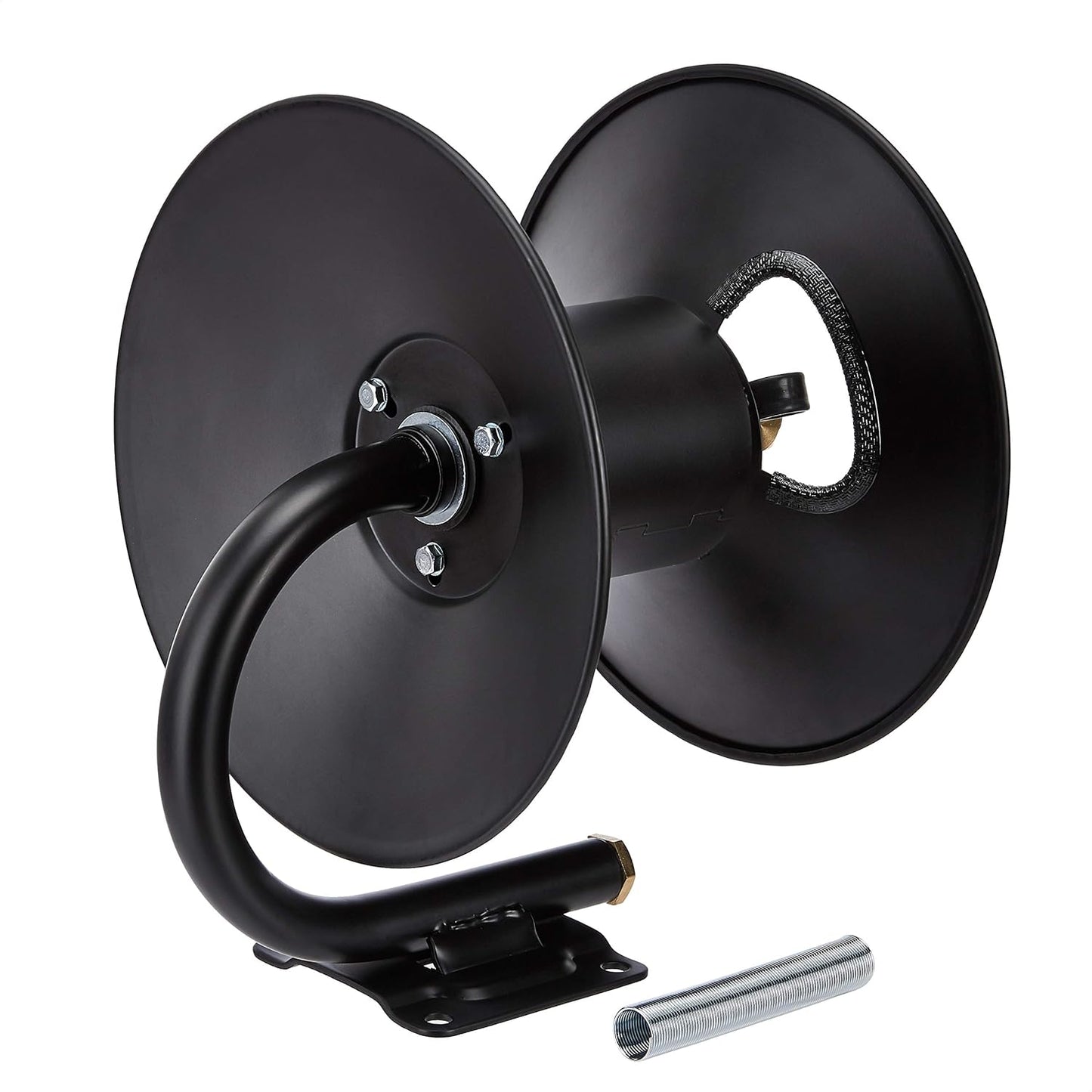 Amazon Basics Retractable Air Hose Reel - Fits 3/8-Inch × 50-Feet Air Compressor Hoses, Hoses Excluded, Not for Water/Pressure Washers, 300PSI, Black