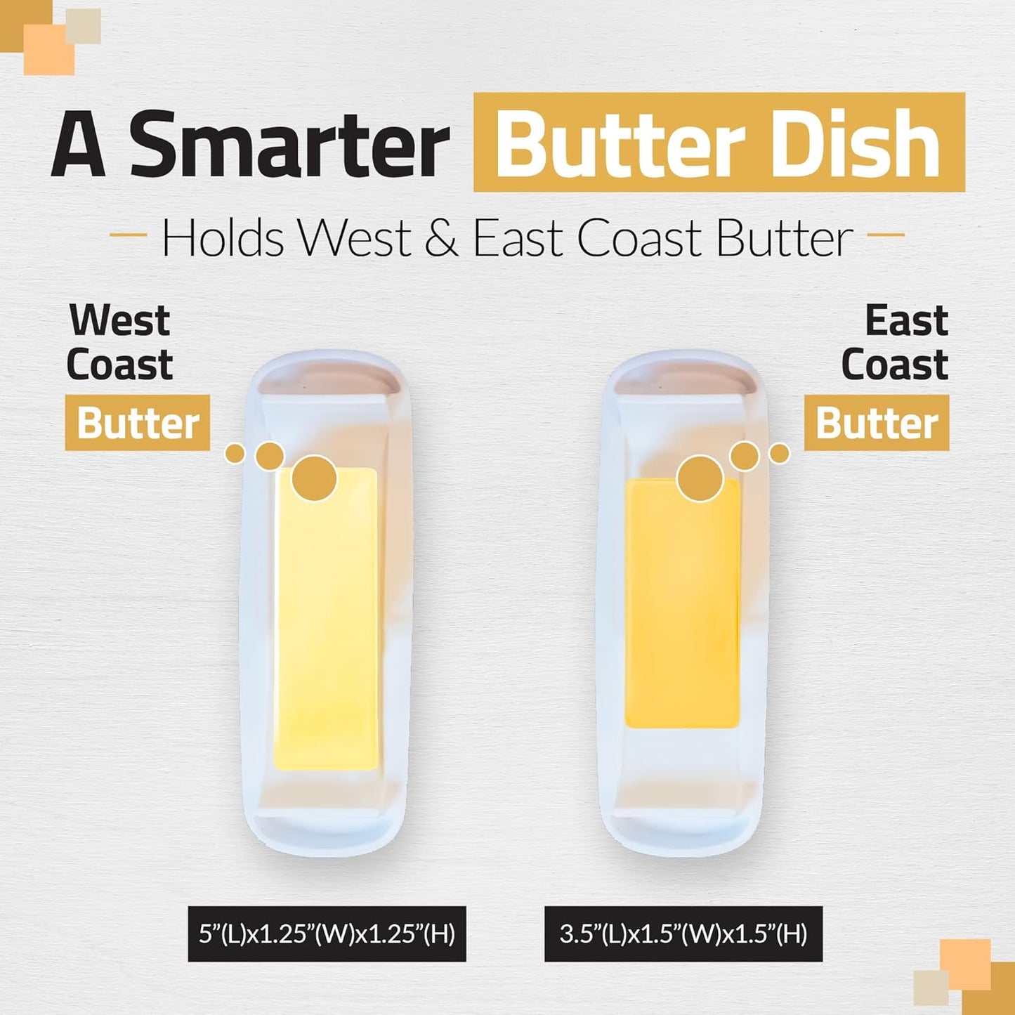 Butter Hub Butter Dish with Lid and Knife, Magnetic Butter Keeper, Easy Scoop, No Mess Lid, Plastic, Dishwasher Safe (Aqua)
