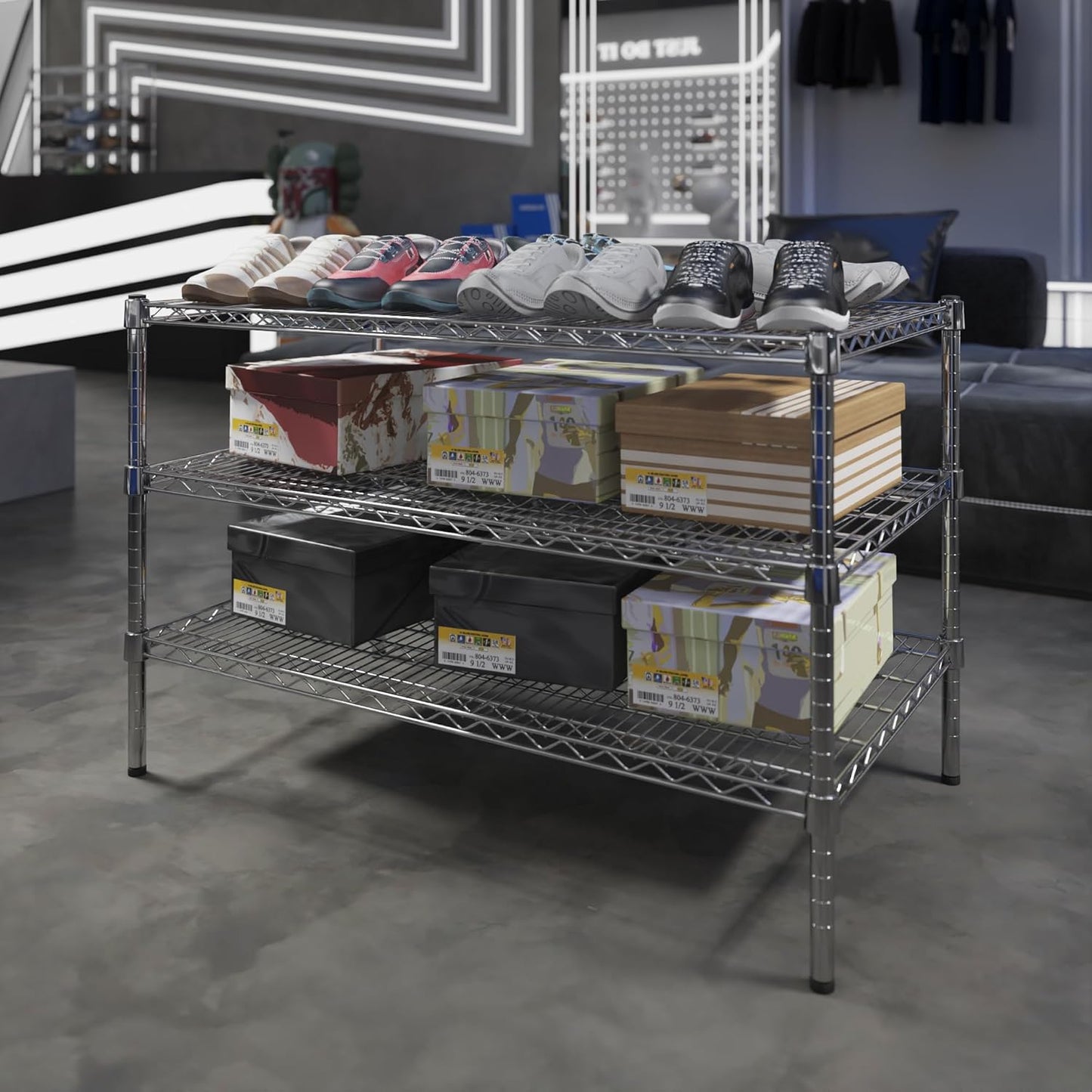 24" Deep x 42" Wide x 27" Height Wire Shelving Kit | 3-Tier | NSF Commercial Storage Rack Unit