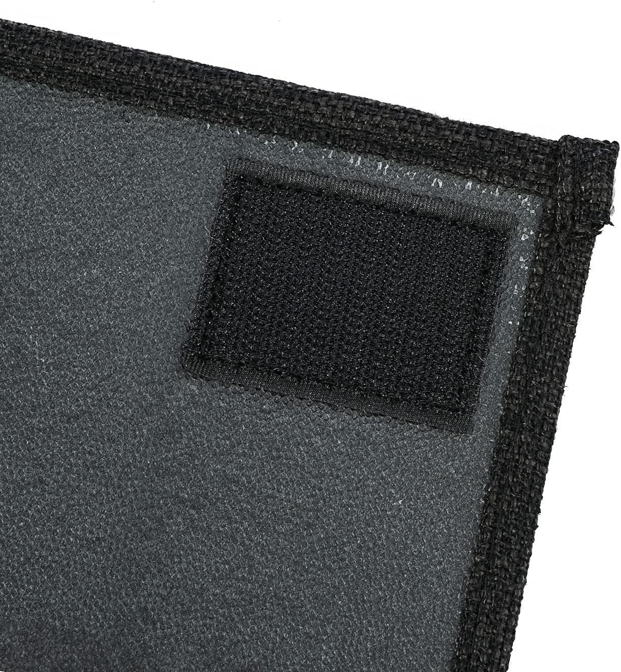 Linen 6 Pockets Bedside Caddy, Bedside Storage Organizer for Magazine, Remotes, Phone (Black)