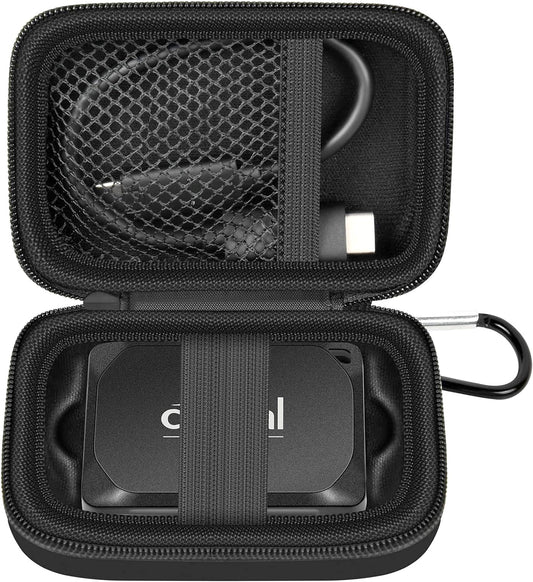Carrying Case for Crucial X10/ X9 Pro 8TB/ 6TB/ 4TB Portable SSD, 2TB/ 1TB External Solid State Drive Hard Storage Holder Bag with Mesh Pocket Fits for USB-C Cable (Box Only)