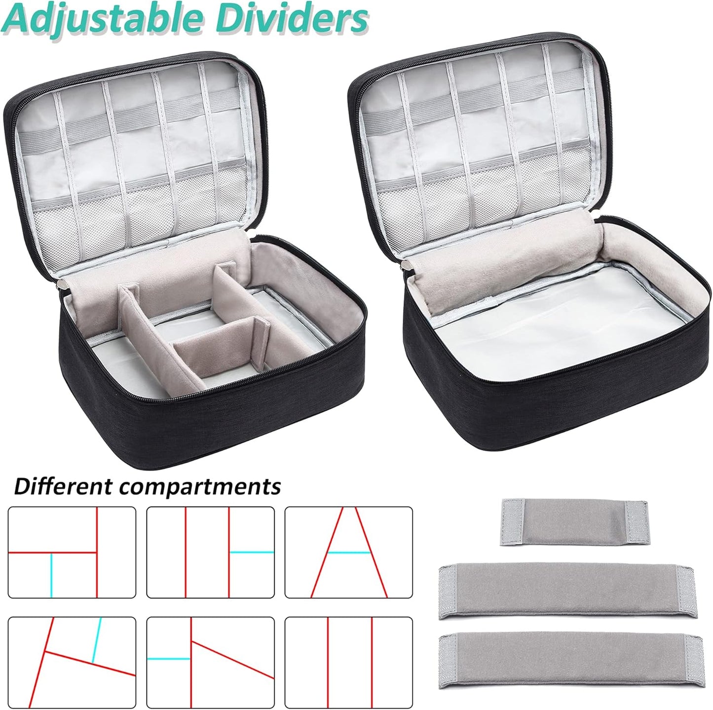 Electronics Organizer Travel Cable Organizer Bag Waterproof Portable Digital Storage Bag Electronic Accessories Case Cable Charger Organizer Case