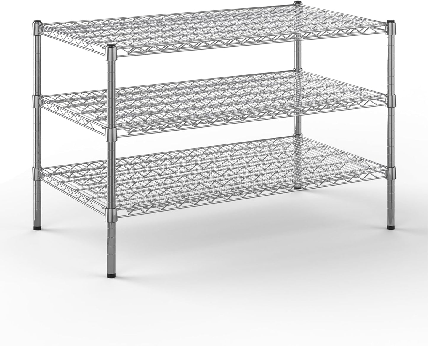 24" Deep x 42" Wide x 27" Height Wire Shelving Kit | 3-Tier | NSF Commercial Storage Rack Unit