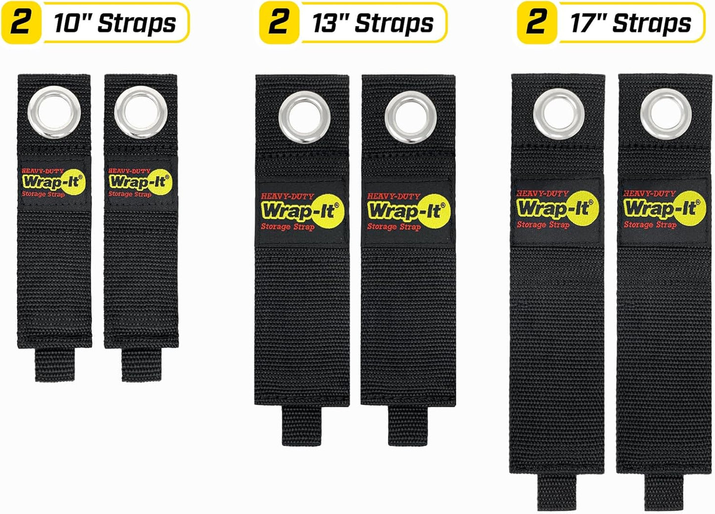 Heavy-Duty Wrap-It Storage Straps (Assorted 6 Pack) - Extension Cord Organizer, Cable Straps for RV Accessories, Mens Stocking Stuffers