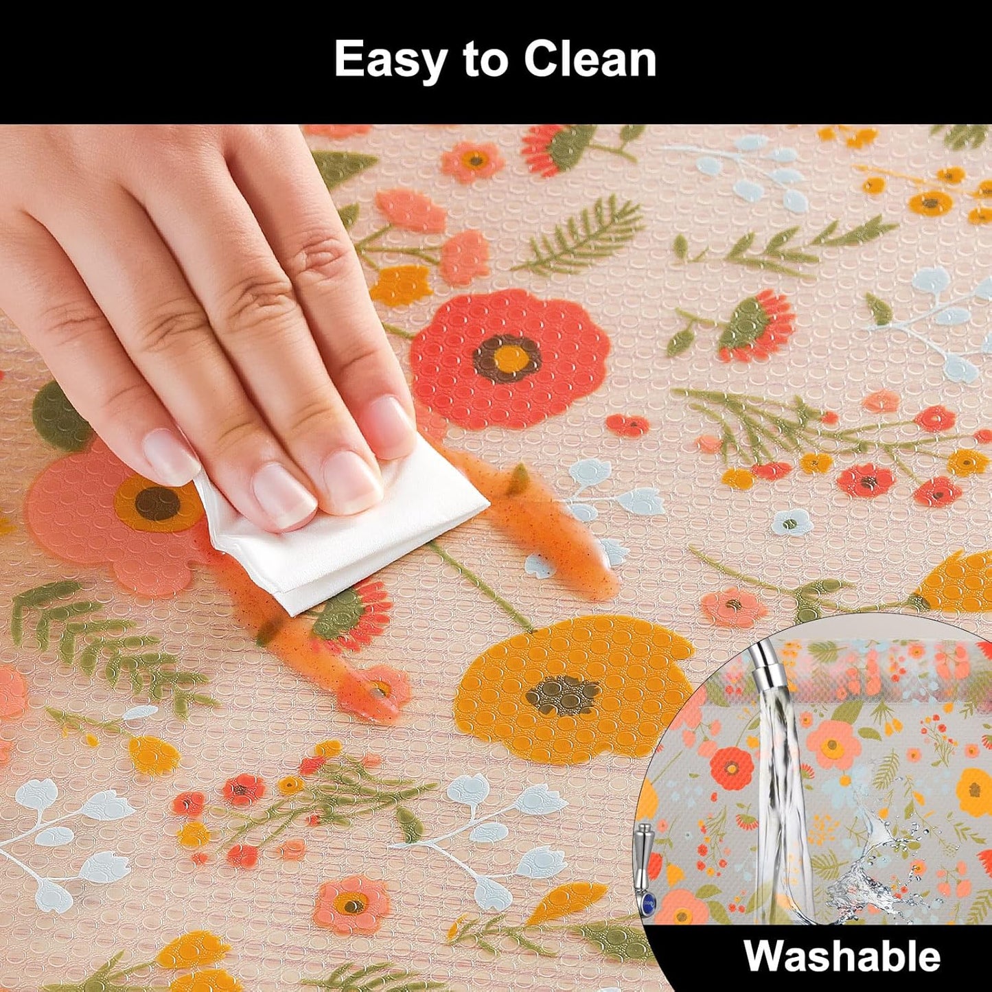 Cooyes Shelf Liner – Premium Non-Adhesive Cabinet & Drawer Liner for Kitchen – Waterproof Shelf Paper with Modern Pattern – Durable EVA Cabinet Mat – Easy to Cut (11.8" W x 236" L)