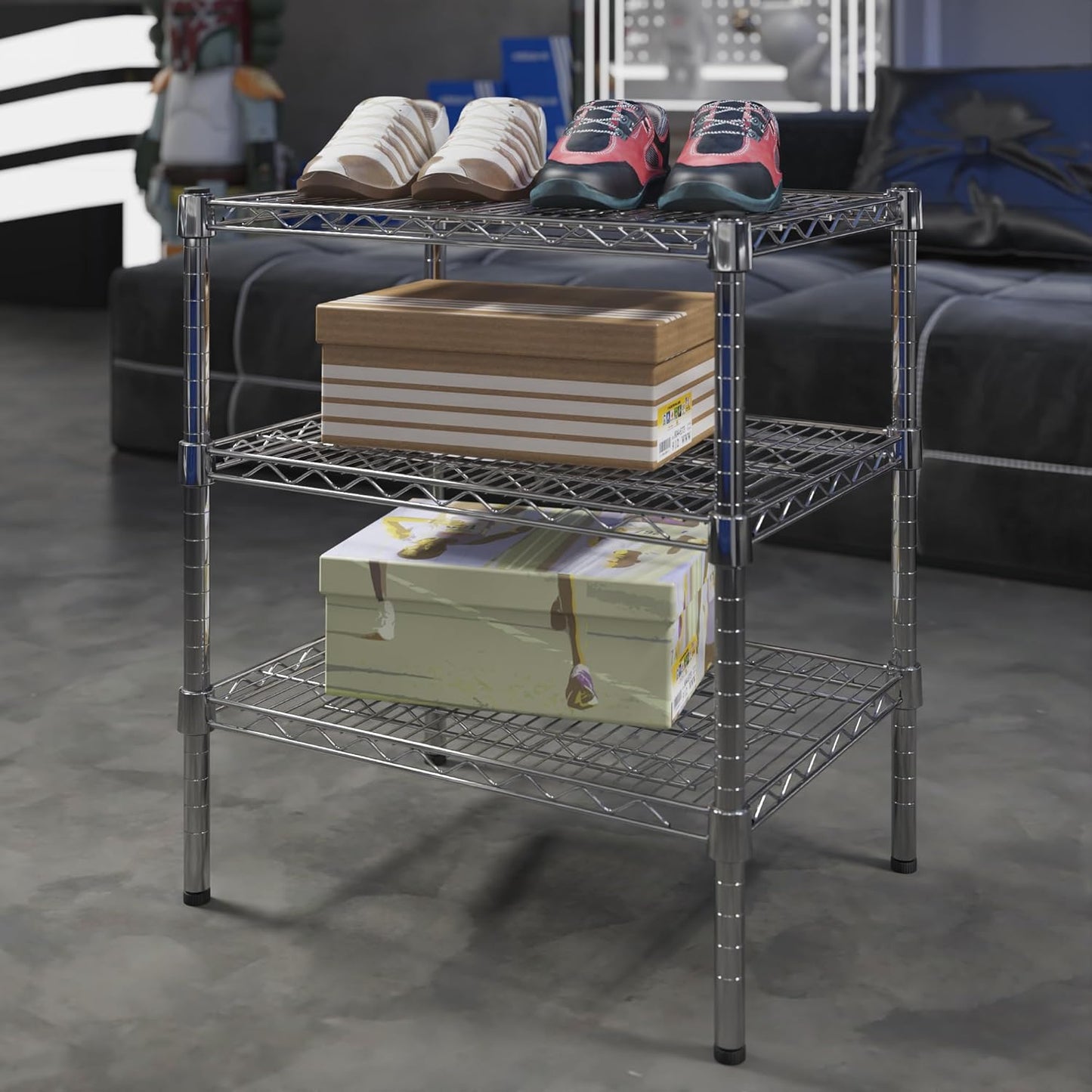 18" Deep x 24" Wide x 27" Height Wire Shelving Kit | 3-Tier | NSF Commercial Storage Rack Unit