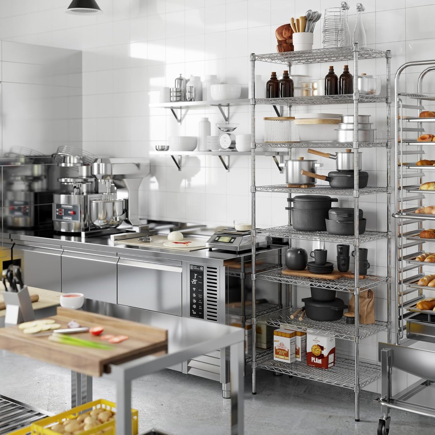 18" Deep x 30" Wide x 86" Height Wire Shelving Kit | 8-Tier | NSF Commercial Storage Rack Unit