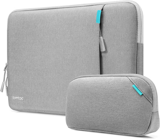 tomtoc 360 Protective Laptop Sleeve Set for 14-inch New MacBook Pro M5/M4/M3/M2/M1 Pro/Max A3112 A3401 A3185 A2992 A2918 2025-2021, Water-Resistant MacBook Case Bag with Organized Accessory Pouch