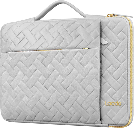 Lacdo 360° Protective Laptop Sleeve Case for 14 inch New MacBook Pro M5/M4/M3/M2/M1 Chips Pro Max A3434 A3112 A3401 A3185 A2918 2025-2021, 13.8" Surface Laptop Copilot+PC Computer Bag, Space Gray