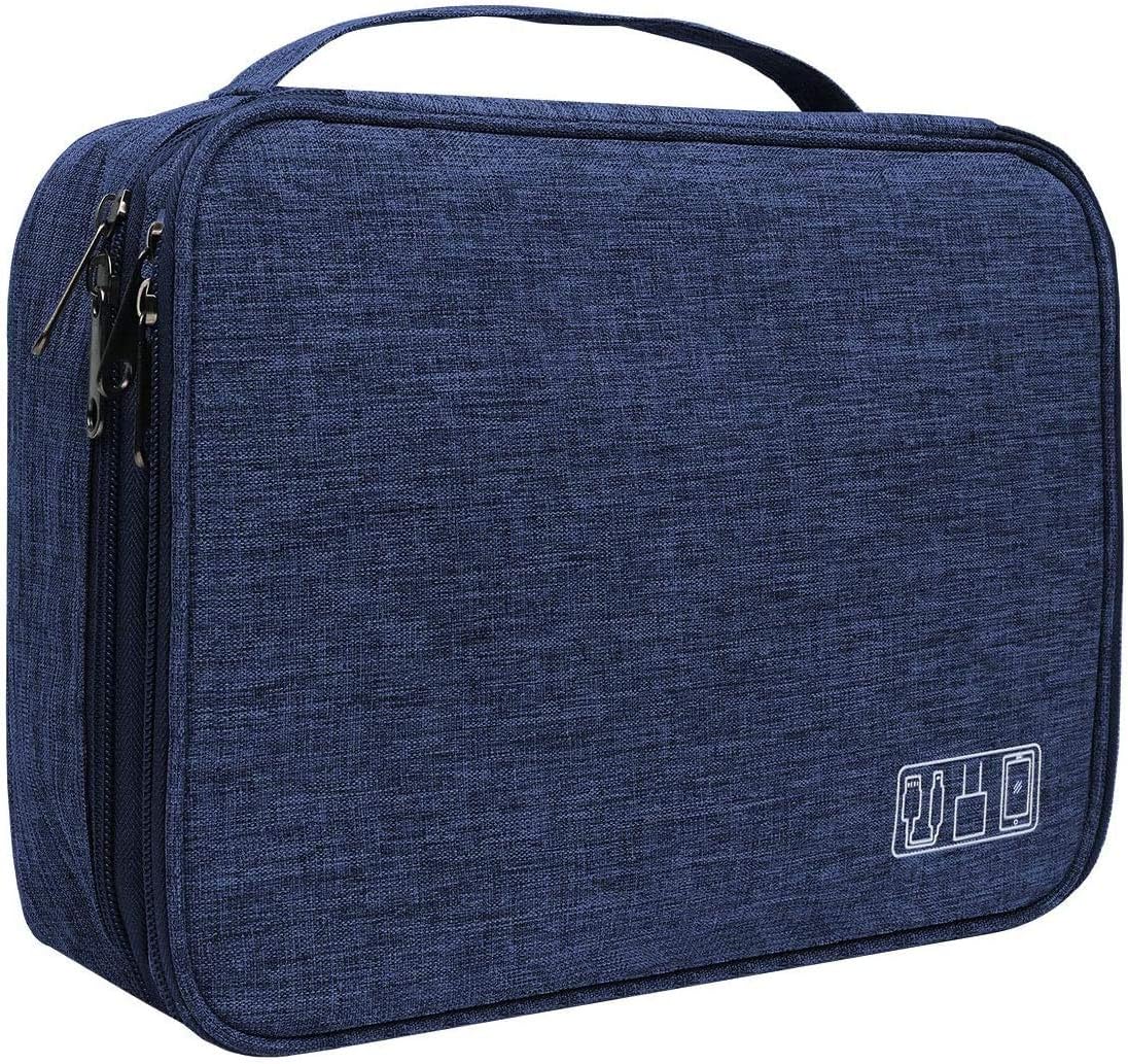 Electronics Organizer, Jelly Comb Electronic Accessories Cable Organizer Bag Waterproof Travel Cable Storage Bag for Charging Cable, Power Bank, iPad