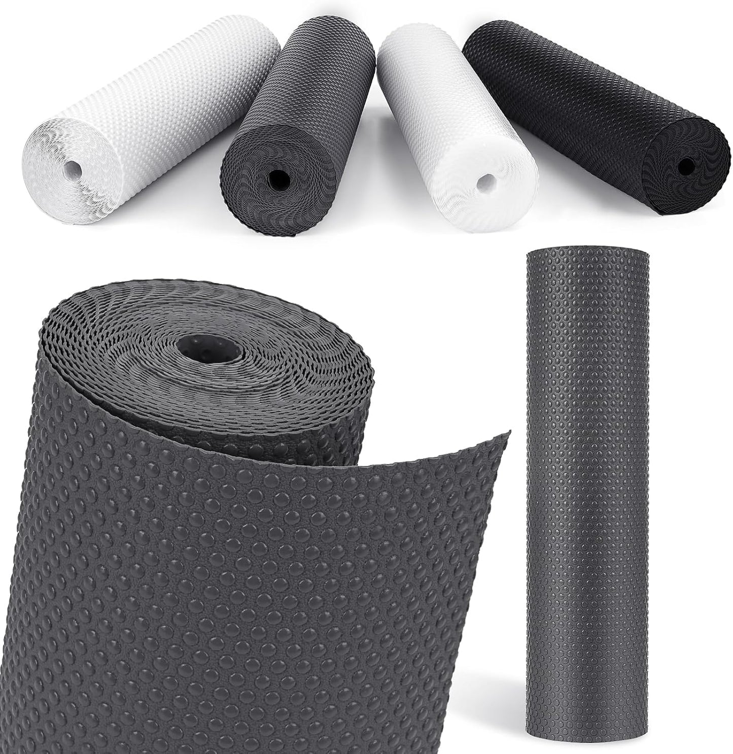 Drawer Liners, Waterproof Shelf Liner, Anti-Slip Non-Adhesive BPA Free Kitchen Cupboard Cabinet Liner Refridge Fridge Mats Sink Protector Strong Durable for Home (Grey/11.8in x 20Ft)