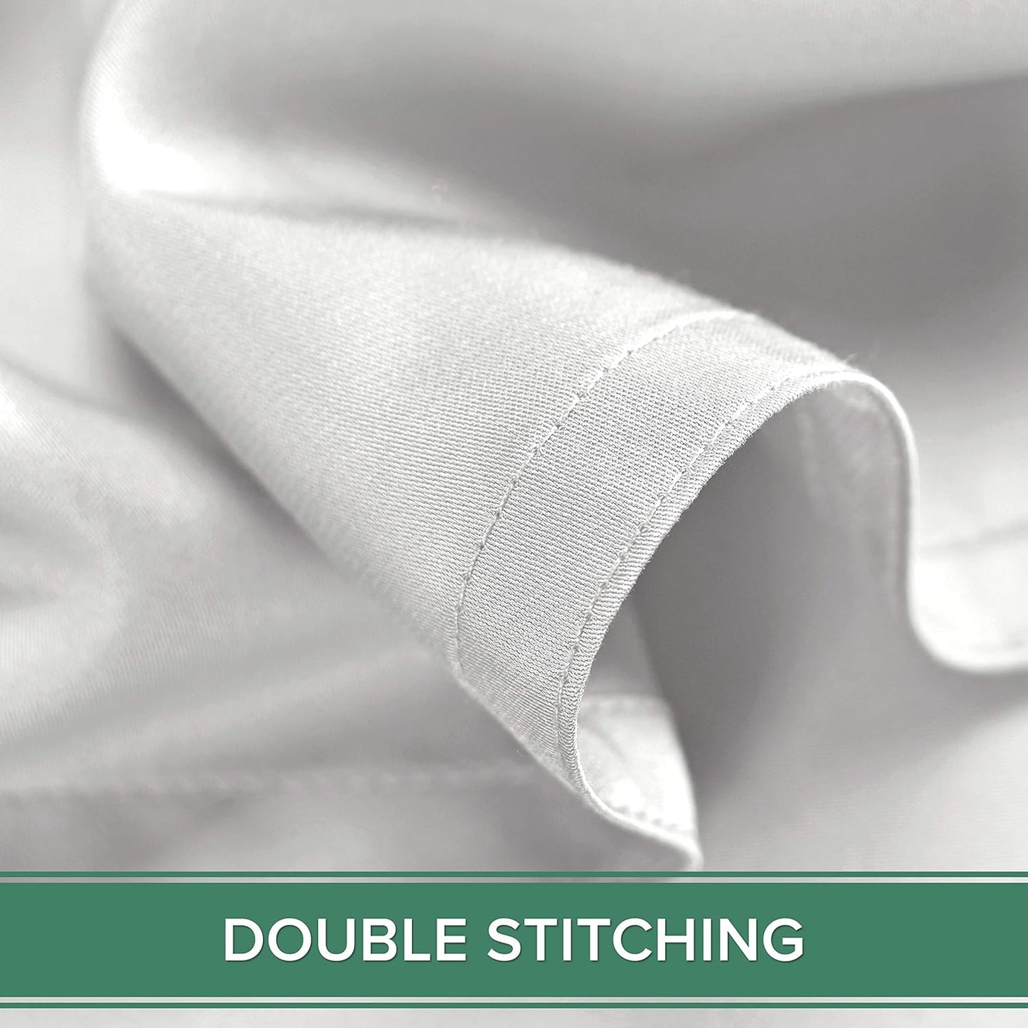 Queen Pillowcases by Pure Bamboo, Genuine 100% Organic Viscose Derived from Bamboo, Luxuriously Soft & Cooling, Double Stitching, Envelope Closure (2 Queen Pillowcases, White)